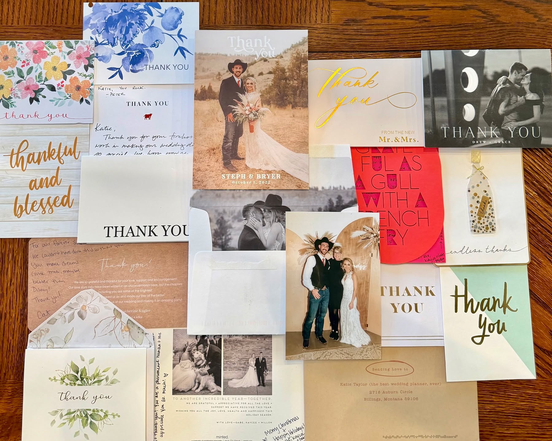 ✨Feeling all the feels. ✨
I spent the morning going through the thank-you cards I’ve received from my couples over the years… and wow.
Cue the tears. 😭❤️
Every handwritten note, every thoughtful message, every shared memory from your wedding day — I treasure them more than you know. These cards are reminders of the trust you placed in me… to guide you through the planning process, to advocate for what mattered most, to bring your vision to life, and to care for your wedding day as if it were my own.
To every Bride, Groom, and Family who has invited me into one of the most meaningful moments of your lives: thank you. Thank you for trusting me. Thank you for believing in the process. Thank you for letting me love and serve you on such an important day.
I am endlessly grateful for each of you — your kindness, your joy, your stories, your celebrations. You’ve left an imprint on my heart, and these cards are the most beautiful reminder of why I love this work so much.
Here’s to more love, more celebrations, and more moments I’ll be honored to help create. ❤️💫
#katietaylorevents #weddingplanner #weddingplanning #weddinginspo #weddinginspiration #weddingideas #justengaged #engaged #weddingvibes #weddingdetails #weddingjewelry #bridestyle #weddingdetails #weddingstyle #luxuryweddingplanner #modernwedding #timelesswedding #elegantwedding #intentionalwedding #modernweddingplanning #fineartwedding #romanticwedding #weddingdesign #weddingstyling #destinationwedding #montana #montanawedding
