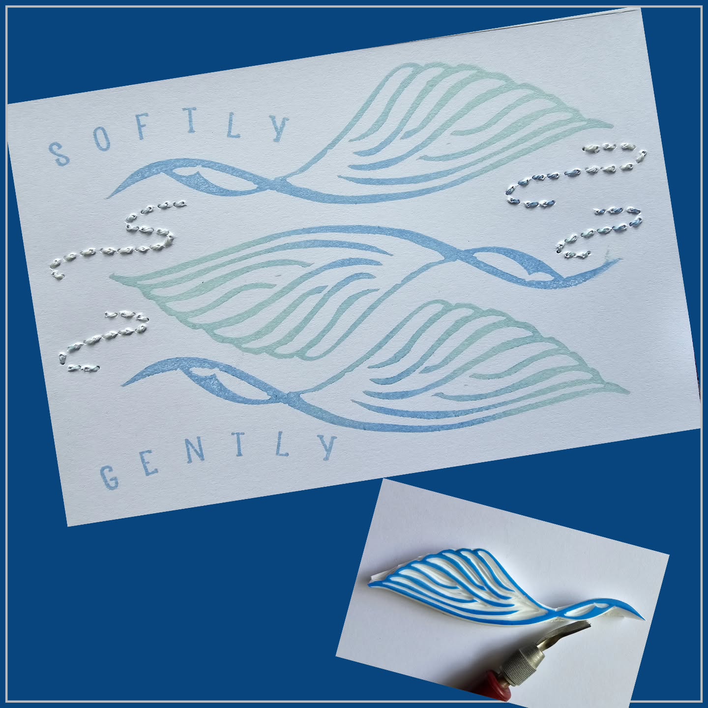 My new carve for Day 4 of #carvedecember.
The word of the day is"soft". This is a stylized drawing of a feather, softly and gently blowing in the breeze.
Card 4/31 for 2025 #printandstitch series.
#artistatwork #carvedecember2025 #textileartist #artquilter #mixedmediatextileartist #mixedmedia #stamping #printmaking #handprinting #stampandstitch #runningstitch #feather #feathers #uniquecards #surfacepattern #inspiredbyfeathers #inspiredbypattern
