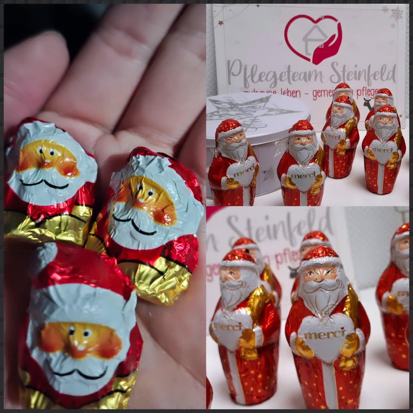 Moin,Moin!
Nikolaus dreht seine Runden, hat auch unsere Tür gefunden.
Legte fürs Pflegeteam Steinfeld eine Kleinigkeit nieder und verschwand dann einfach wieder!
#pflegeteamsteinfeld #nikolauskommtinshaus #Teamliebe #merci #überraschung #ambulanterpflegedienst #patientenversorgung