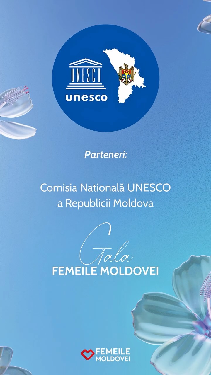 Suntem onorați să anunțăm parteneriatul cu Comisia Națională UNESCO a Republicii Moldova pentru Gala Femeile Moldovei 2025.😊
Sprijinul unei instituții care promovează educația, cultura și valorile universale conferă evenimentului nostru o dimensiune simbolică importantă: recunoașterea rolului femeilor în dezvoltarea durabilă, în consolidarea comunităților și în promovarea identității culturale.
Acest parteneriat reflectă o viziune comună, aceea de a susține performanța, leadershipul și contribuția femeilor din țară și din diaspora.🌟
Gala Femeile Moldovei prinde astfel contur ca un spațiu al excelenței, al solidarității și al poveștilor care inspiră.
Mulțumim Comisiei Naționale UNESCO a Republicii Moldova pentru încredere și pentru implicare.🫶🏻
#FemeileMoldovei #UNESCO #Parteneriat #GalaFemeileMoldovei #LeadershipFeminin #Inspiratie
