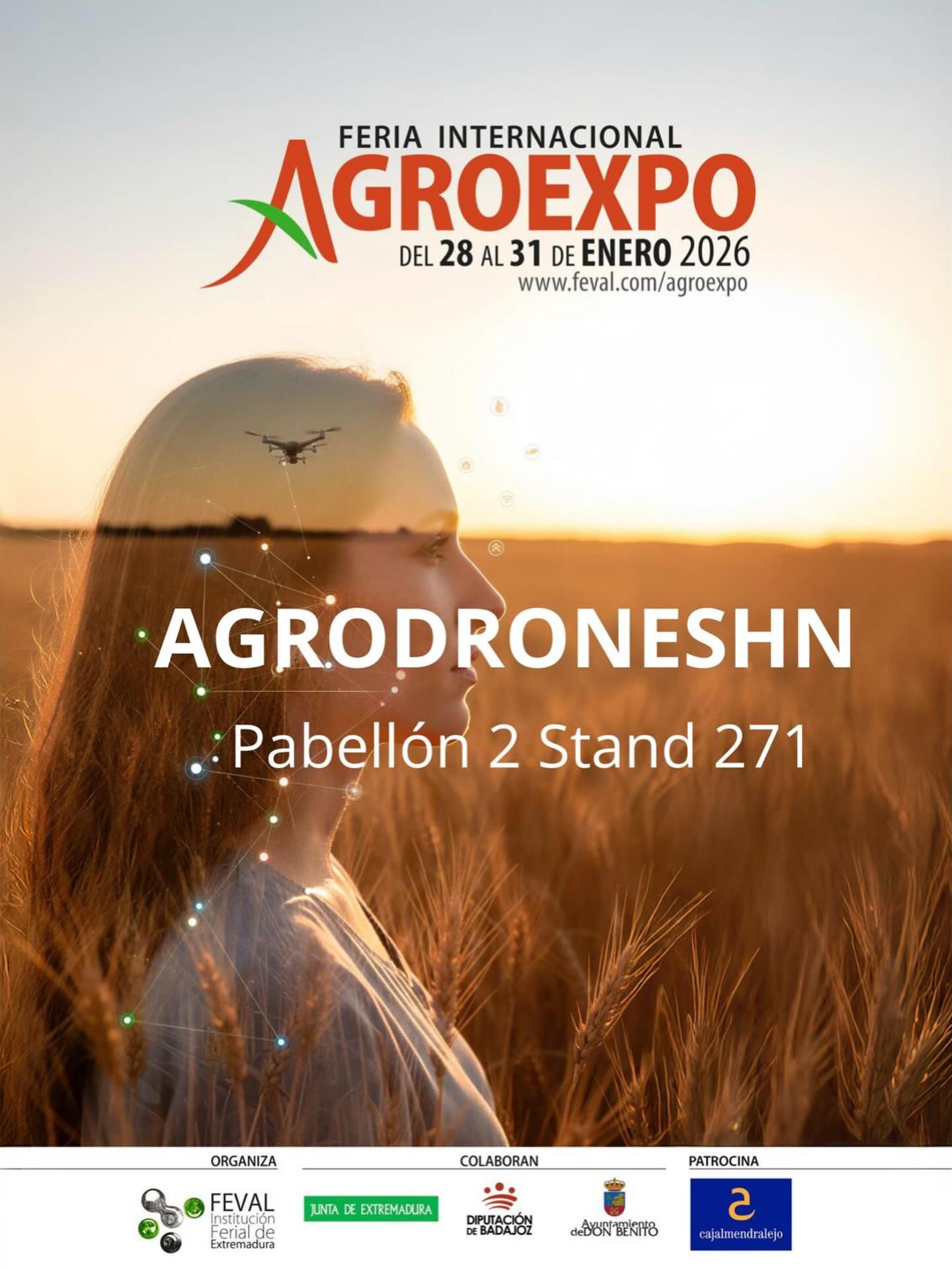 AgrodronesHN estará presente en la Feria Internacional Agroexpo FEVAL 2026. Tecnología, precisión e innovación agrícola. 🌾🚁 ¡Te esperamos en el Pabellón 2, Stand 271!
Llevamos nuestras soluciones de agricultura inteligente a la Agroexpo FEVAL 2026. Ven a conocernos en el Pabellón 2, Stand 271