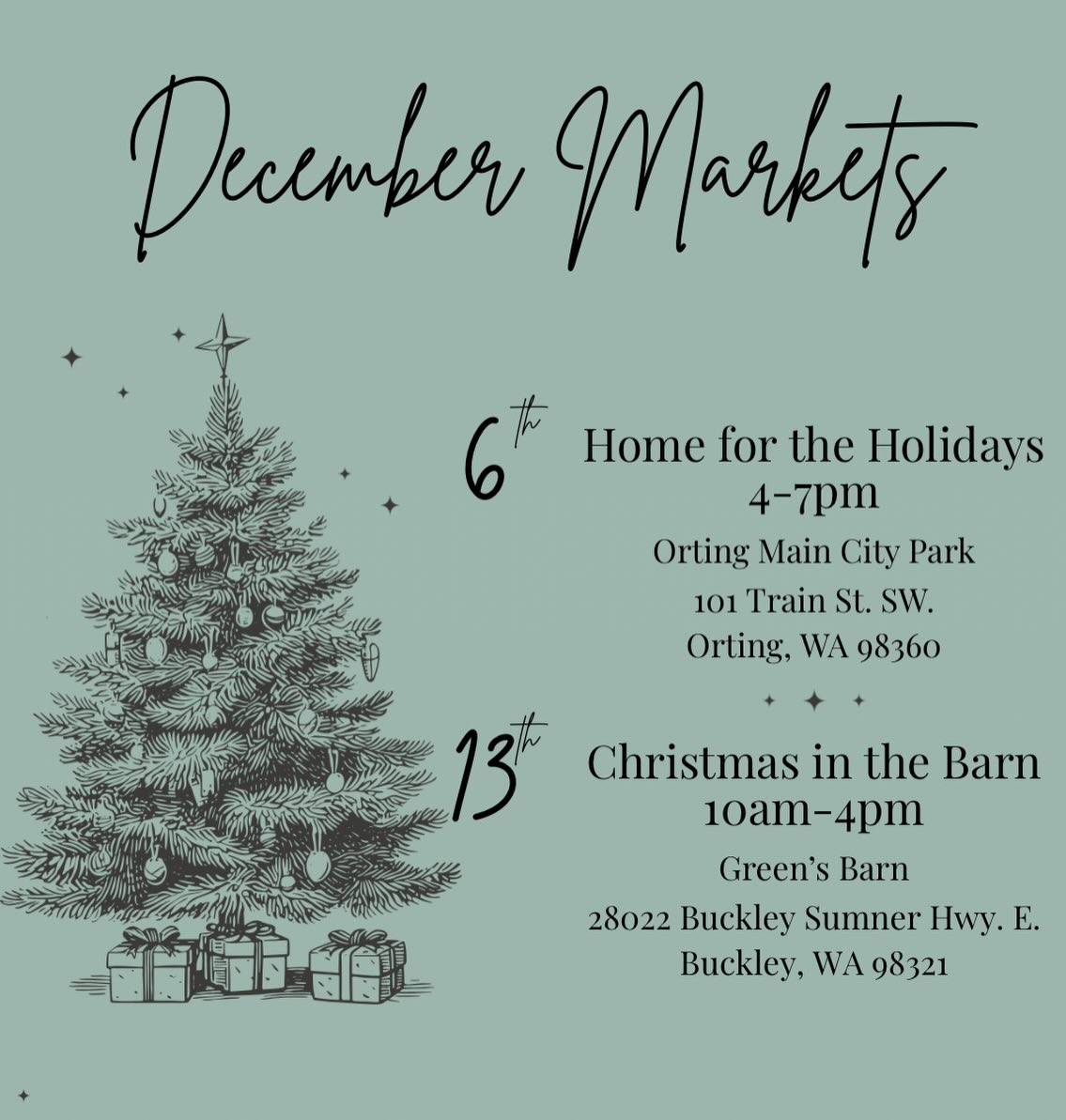 December markets… here we go! 🎄
These will be my first-ever and I’m equal parts excited and nervous, but mostly just grateful for the chance to share what we