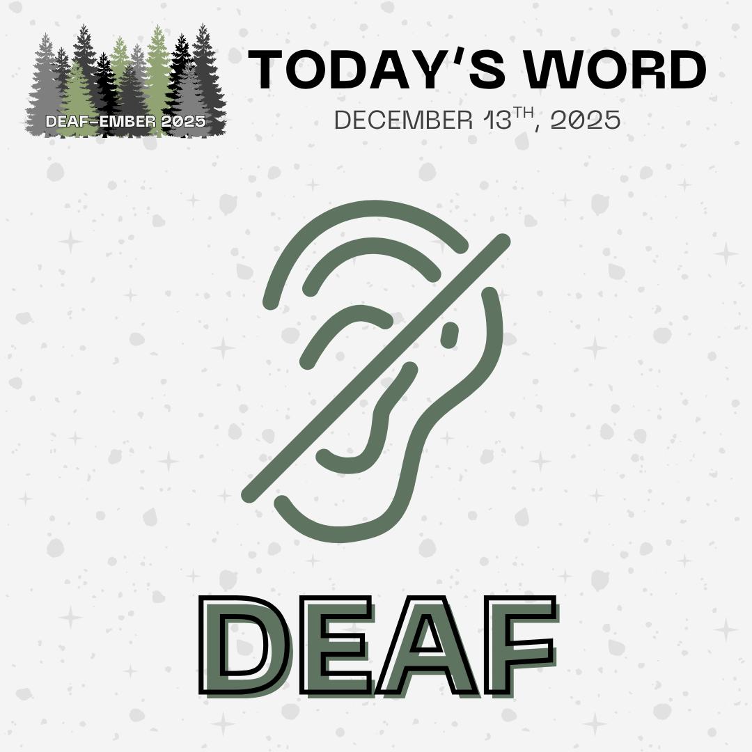 Deaf-ember 2025 Day thirteen: The prompt is "Deaf". Get creative and tag us in your art! Don't forget to use the hashtag #deafember2025