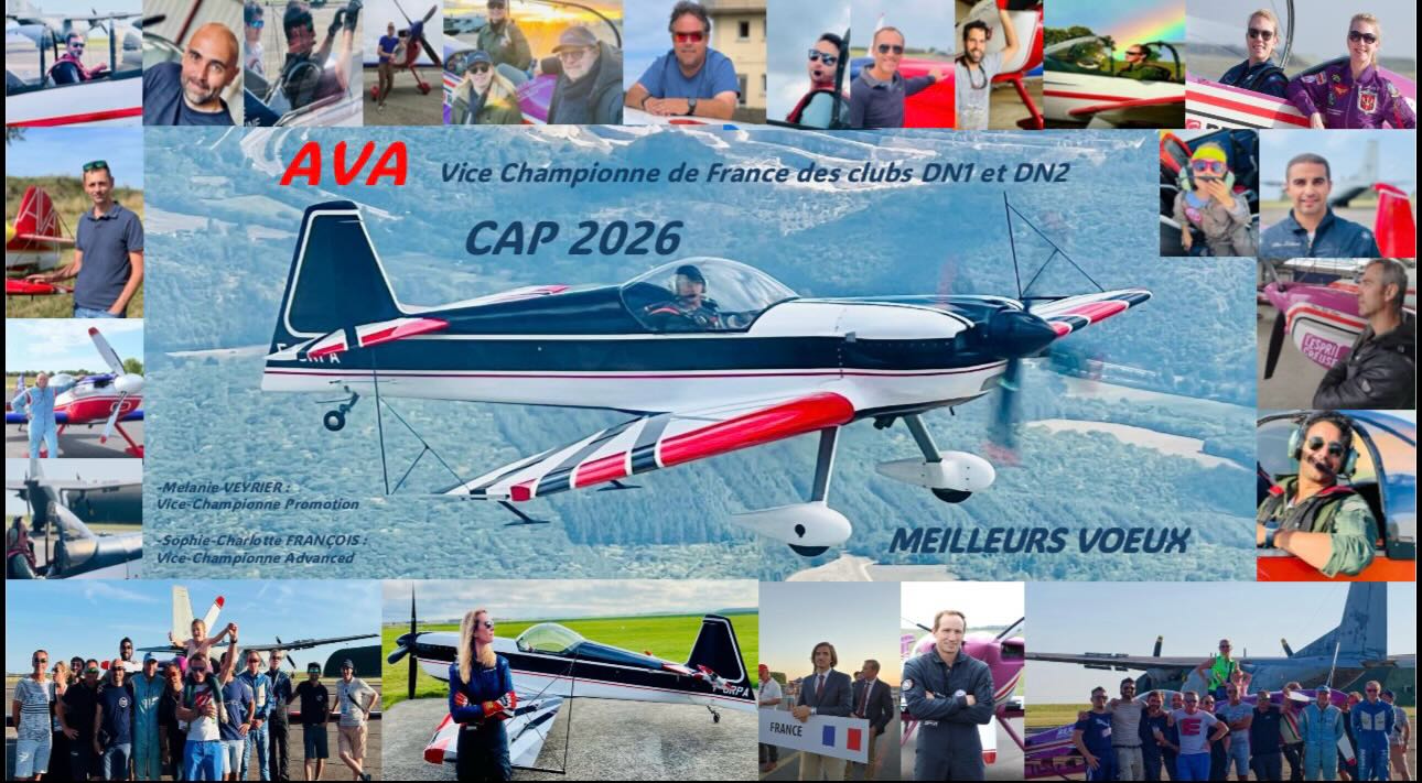 Une belle et heureuse année 2026 en perspective avec nos Voltigeurs AVA ✨✨✈️
Cette nouvelle année marquera l’arrivée du CAP 332 SC / F-GRPA!
Meilleurs vœux à tous 💙❤️