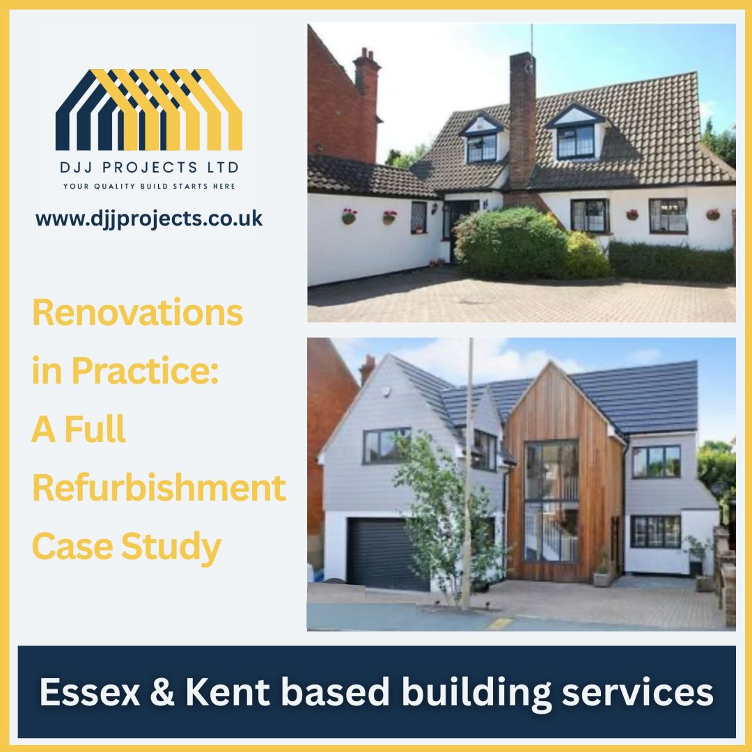 Take a look at our latest article:
Renovations in Practice: A Full Refurbishment Case Study
A real world renovation case study in Essex
Discover how DJJ Projects transformed a tired, dated property into a modern, functional, beautifully restored home
Read this and all our blogs here: https://lnkd.in/eJRi6EKD
www.djjprojects.co.uk
#djjprojectsltd #dayinthelifeofabricklayer #goldentrowel
#generalbuilders #essexbuilders #buildersofessex
#extensions #refurb #newbuilds #bricklayers
#essexbricklayers #guildofmastercraftsmen
#carpentry #projectmanagement #listedbuildingrenovation #listedbuildingrestoration