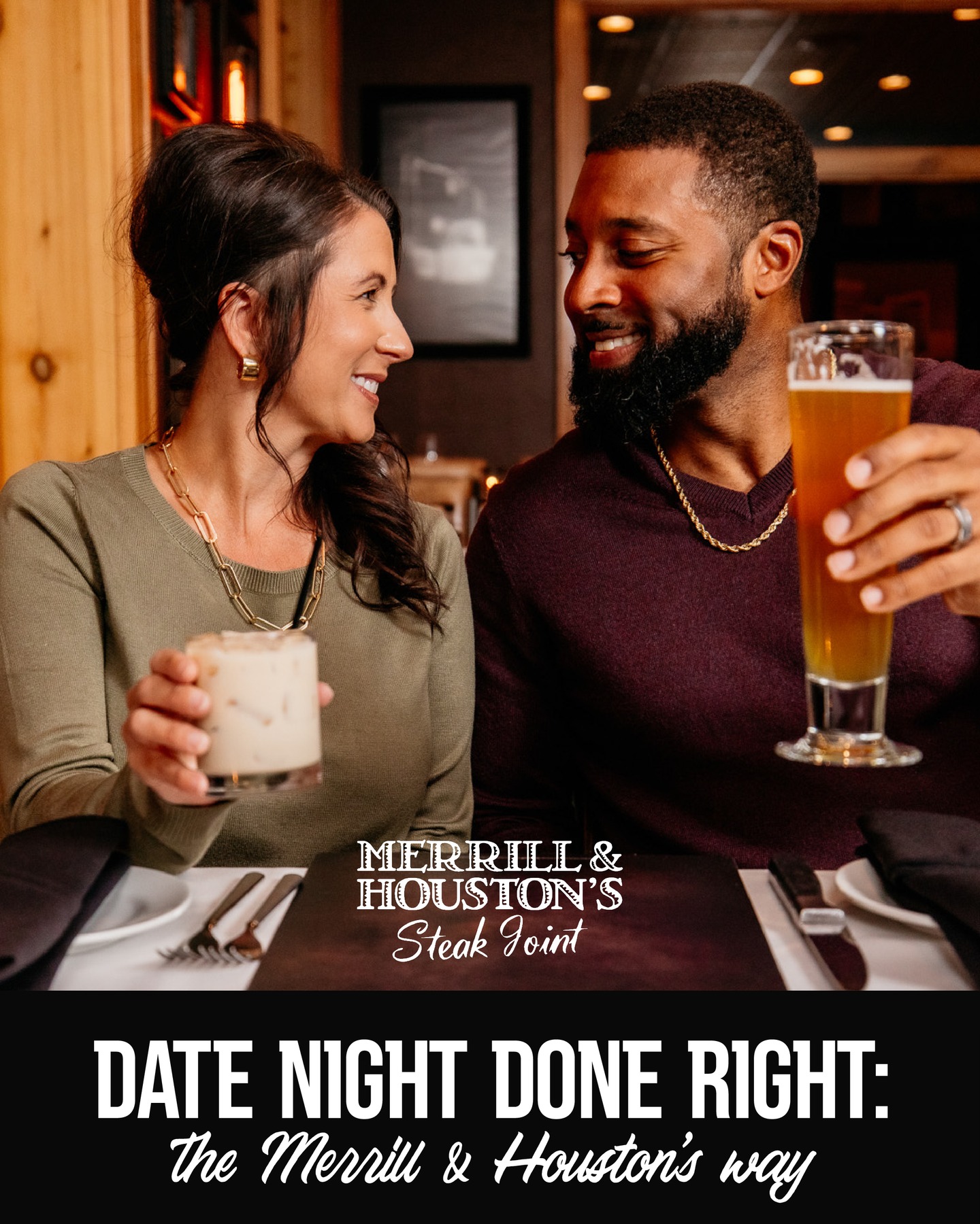 For a touch of class, a little indulgence, and a whole lot of flavor, Merrill & Houston’s Steak Joint is where date night gets done right.
Plan your date night through the link in our bio. 🔗