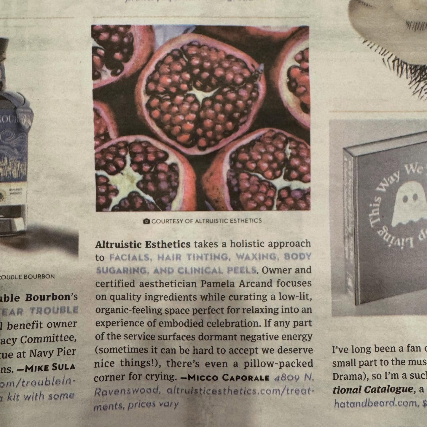 I was featured in the @chicago_reader gift guide and I feel so honored. The fact that they mentioned that I have a “pillow packed corner for crying” made me actually cry! Tysm! Shop local this holiday season for yourself or your loved ones.