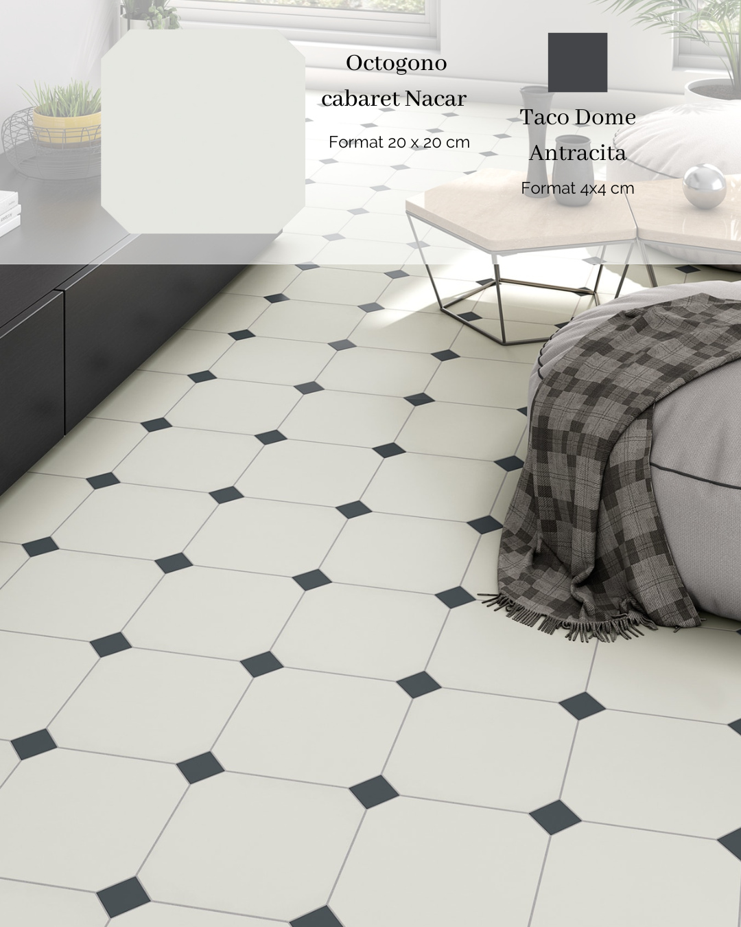 ✨ Élégance & contraste intemporel ✨
Élégance et authenticité se rencontrent dans le carrelage Octogono Cabaret Nacar, un format classique. Sa teinte blanc mat apporte luminosité et pureté à vos espaces.
Associé à son Taco Dome Antracita 4x4 cm, il crée un contraste subtil et sophistiqué, parfait pour un salon, une cuisine ou même une entrée au style rétro-chic.
Le mariage du blanc nacré et de l’anthracite souligne les formes géométriques emblématiques du motif octogonal, offrant un rendu intemporel et raffiné.
Un duo parfait entre luminosité et caractère pour un intérieur plein de personnalité ✨
#OctogonoCabaret #Nacar #TacoDomeAntracita #CarrelageDesign #DécorationIntérieure #CarrelageCuisine #CarrelageSalon #InspirationDéco #BlancMat #StyleVintage#InteriorDesign#CarrelageContemporain