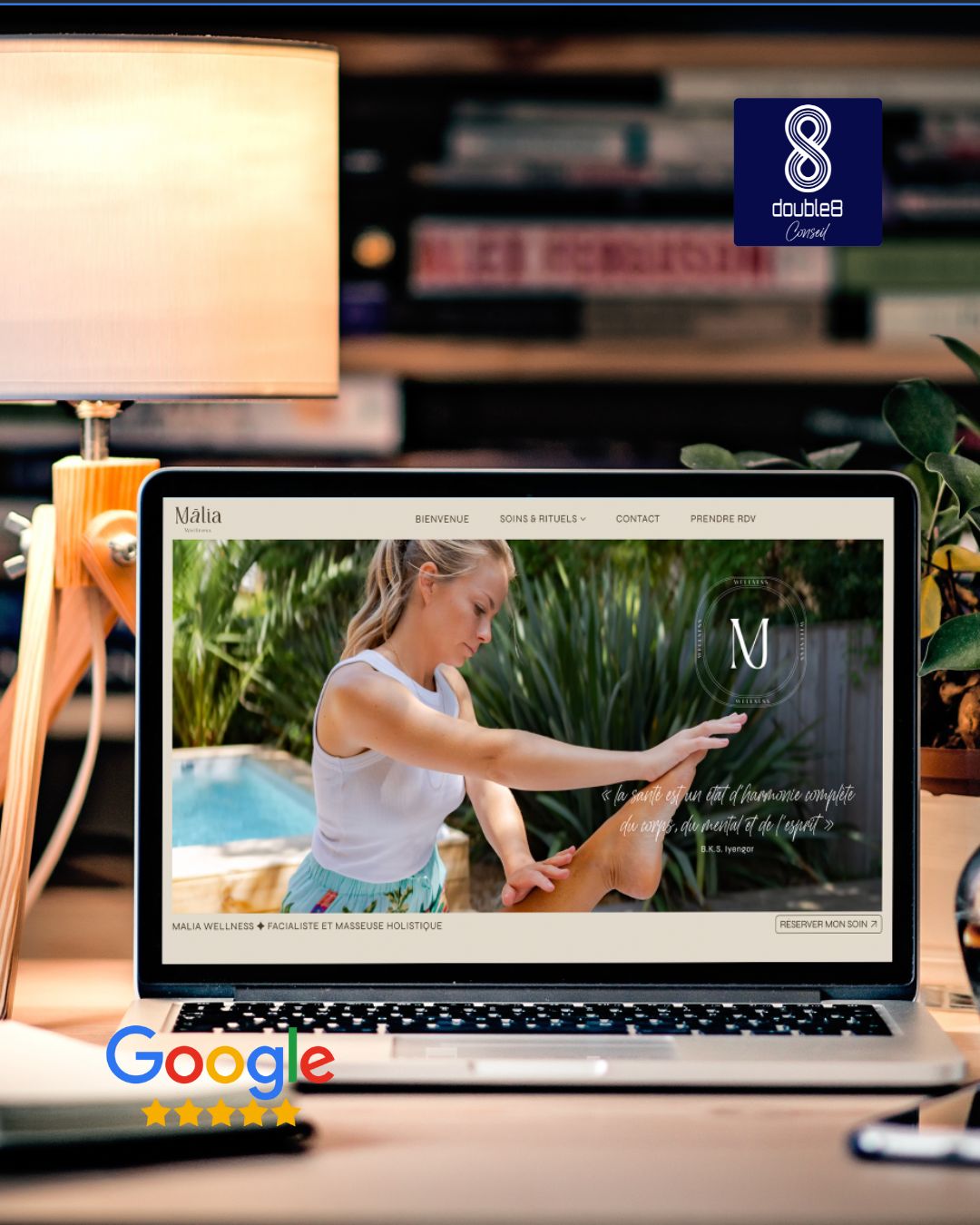 Travailler avec Julia c'est très chouette, une vraie collaboration, un souci du beau, une complémentarité qui donne sens et valeur à nos métiers respectifs.
Entre Cap Ferret et Bordeaux, elle a créé un univers de bien-être unique, et notre défi était de retranscrire en ligne son approche holistique et ses multiples talents.
Son retour nous touche énormément 💚 :
"J'ai été bluffée par la rapidité d'avancement du projet. Il est à l'écoute et maîtrise parfaitement son sujet, ce qui permet des échanges fluides et un résultat à la hauteur des attentes."
Ce site, c'est le reflet de son expertise : aéré comme ses espaces de soin, élégant comme son approche, et pensé pour que ses clientes trouvent exactement ce dont elles ont besoin.
De la stratégie SEO locale à l'optimisation mobile, en passant par un design qui respire ... chaque détail compte quand on veut valoriser une vraie experte du bien-être.
#webdesign #siteinternet #entrepreneurlife #digital #agenceweb #double8_conseil #tpe #microentrepreneur #microentreprise #microentreprise🇫🇷 #conseilsmarketing #conseilsmarketingdigital #conseilenimage #conseilenimageetcommunication #bordeauxmaville #bordeauxbeauté #conceptstore #transformationdigitale #webdesigner #webdevelopment #webdesignagency #followme #frenchmagician #design #branding