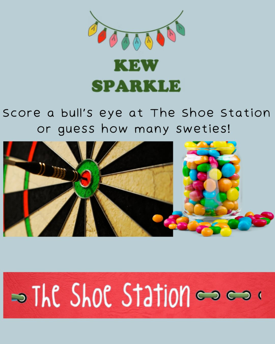 🎄✨ Kew Sparkle Magic! ✨🎄
A huge thank you to The Shoe Station and their wonderful team — not only have they kindly assisted Santa in gathering presents, but they’ve brought even more festive fun to the day! 🎅🎁
🍬 Guess the Sweets in the Jar!
Take a guess… the closest wins the whole jar! 🤩