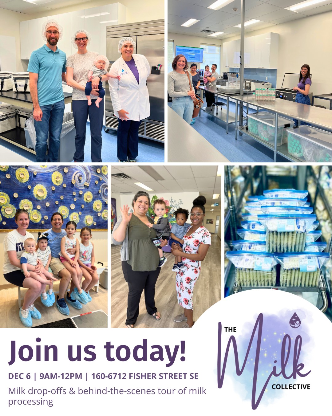 Join us today for our Milk Collective!
📅 Saturday, December 6 | 9AM–12PM
📍 160–6712 Fisher Street SE, Calgary
Bring in your frozen milk donations and help ensure medically fragile babies receive the nourishment they need to grow, heal, and thrive. Every ounce truly matters. 💛
Current donors, those working in lactation or maternal health, supporters, and anyone curious about donor milk — all are warmly welcome.
#MilkDonor #MilkDonation #SupportMoms #CalgaryMoms #MotherhoodJourney #DonorMilkSavesLives #NMMBMilkCollective #FreezerCleanOut #GiveBack #HolidaySeason