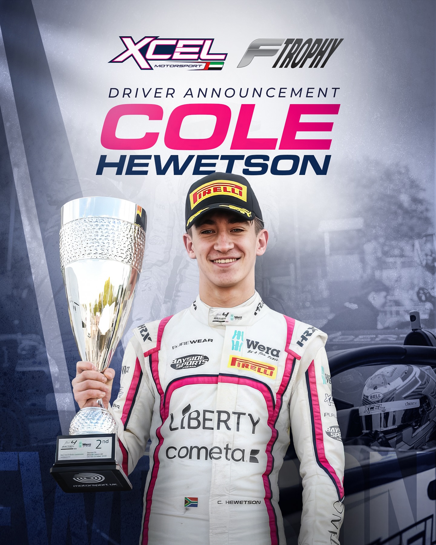 📣 DRIVER ANNOUNCEMENT 📣
This guy looks familiar! We are super happy to welcome Cole back to the UAE for the final round of the F4 Trophy this weekend! Let’s go! 💪
#xcelmotorsport #f4uaetrophy #yasmarina