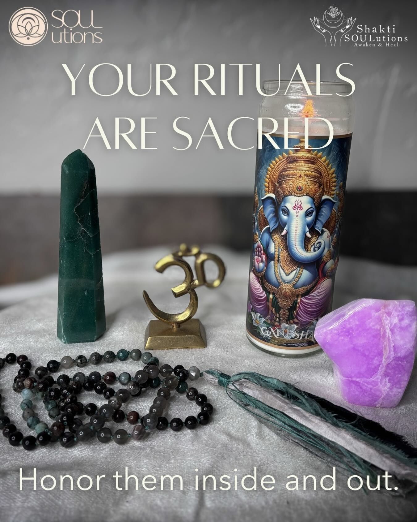 Every altar tells a story — of intention, remembrance, and devotion.
Through ritual, we make the unseen tangible.
Through presence, we invite the sacred home.
This season, honor your practice inside and out:
✨ SOULutions App — meditations, mantras, and mindful rituals (40–60% off)
🌿 Shakti SOULutions — malas, candles, and crystals to sanctify your space (33% off with SHINE33)
Your practice is not separate from your life — it is your life, illuminated.
#SOULutionsApp #ShaktiSOULutions #SacredFeminine #SpiritualPractice #ModernMystic #MeditationSpace #GoddessWisdom #SacredRitual #HolisticWellness #SoulfulLiving #GaneshaBlessings #MindfulMagic #ConsciousLiving