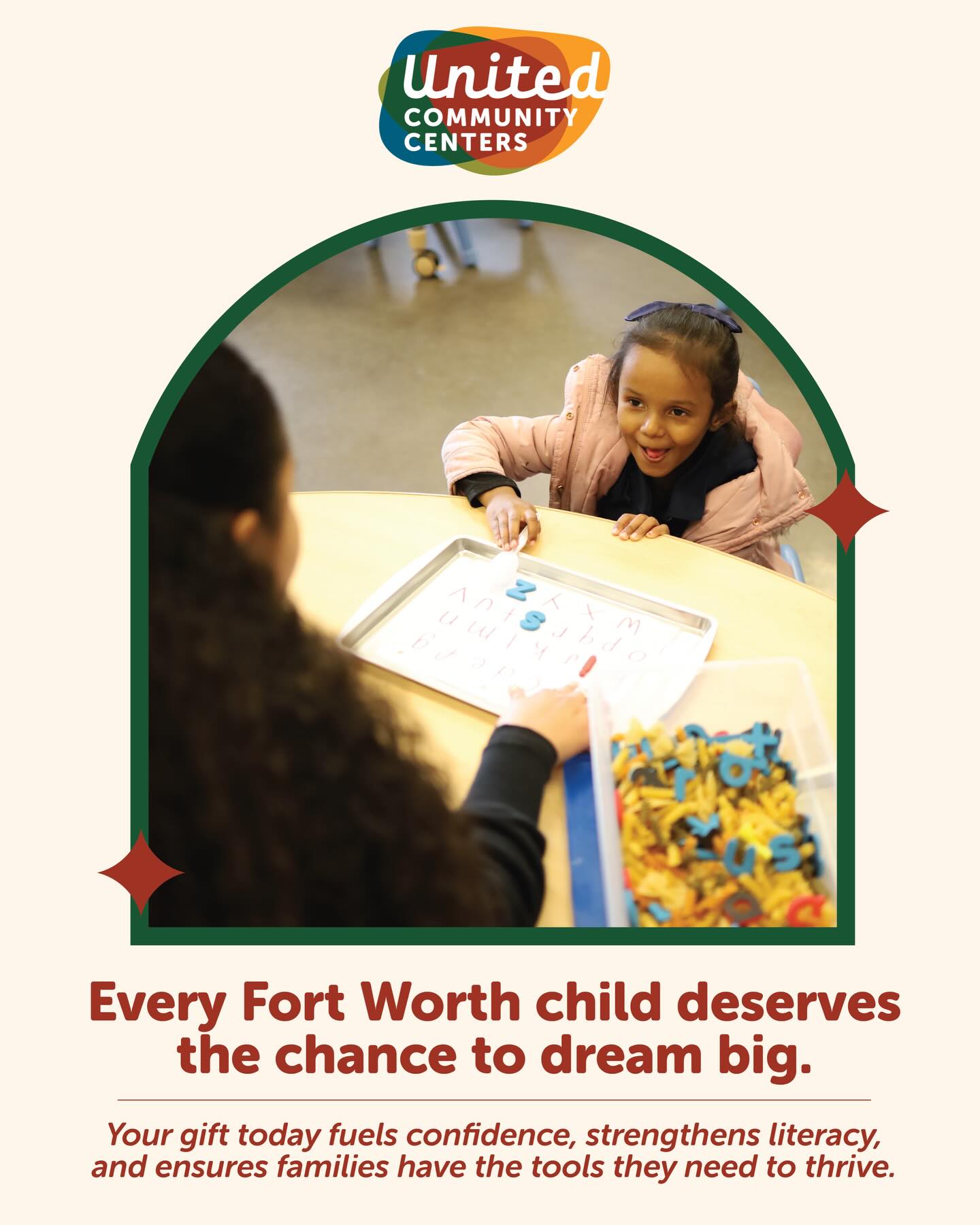 Make a gift today to provide families across Fort Worth the tools they need to learn, grow, and thrive.
Catch up on everything we’ve achieved together this year. Annual Report → link in bio