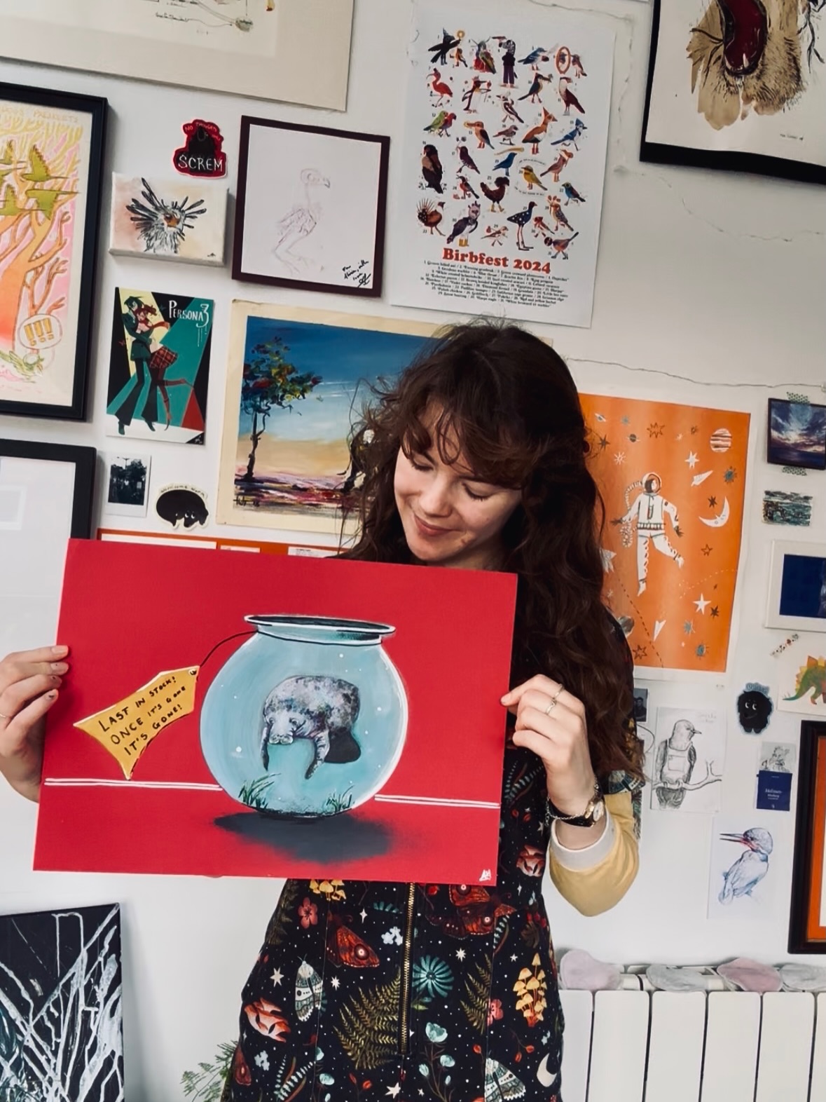 “Everything Must Go”
My latest #wildlifeartivism piece infuses bright colours with the Endangered Antillean Manatee
These gentle marine mammals are a subspecies of the West Indian Manatee. They have a relatively broad diet, which consists of several different species of sea grass - one (halodule wrightii) which is shown here
As is the case for many endangered species, the Antillean Manatee is threatened due to human activities - primarily habitat destruction & poaching for their meat
I wanted to create a piece which explored habitat loss (the manatee in an old-school fish bowl with limited sea grass) juxtaposed with a “extra extra extra” style sale tag - raising questions like: Do species become more valuable to us when they are rarer? What about if the species is one we’ve never heard of - like the Antillean Manatee?
You can read more about the Antillean Manatee via IUCN or @worldlandtrust
.
🎨 @dalerrowney1783 acrylic inks on @cansonpaper; with detail in pen
.
.
.
#wildlife #art #artist #manatee @dswfwildlife @dswfwildlifeart @wwf @wwf_uk