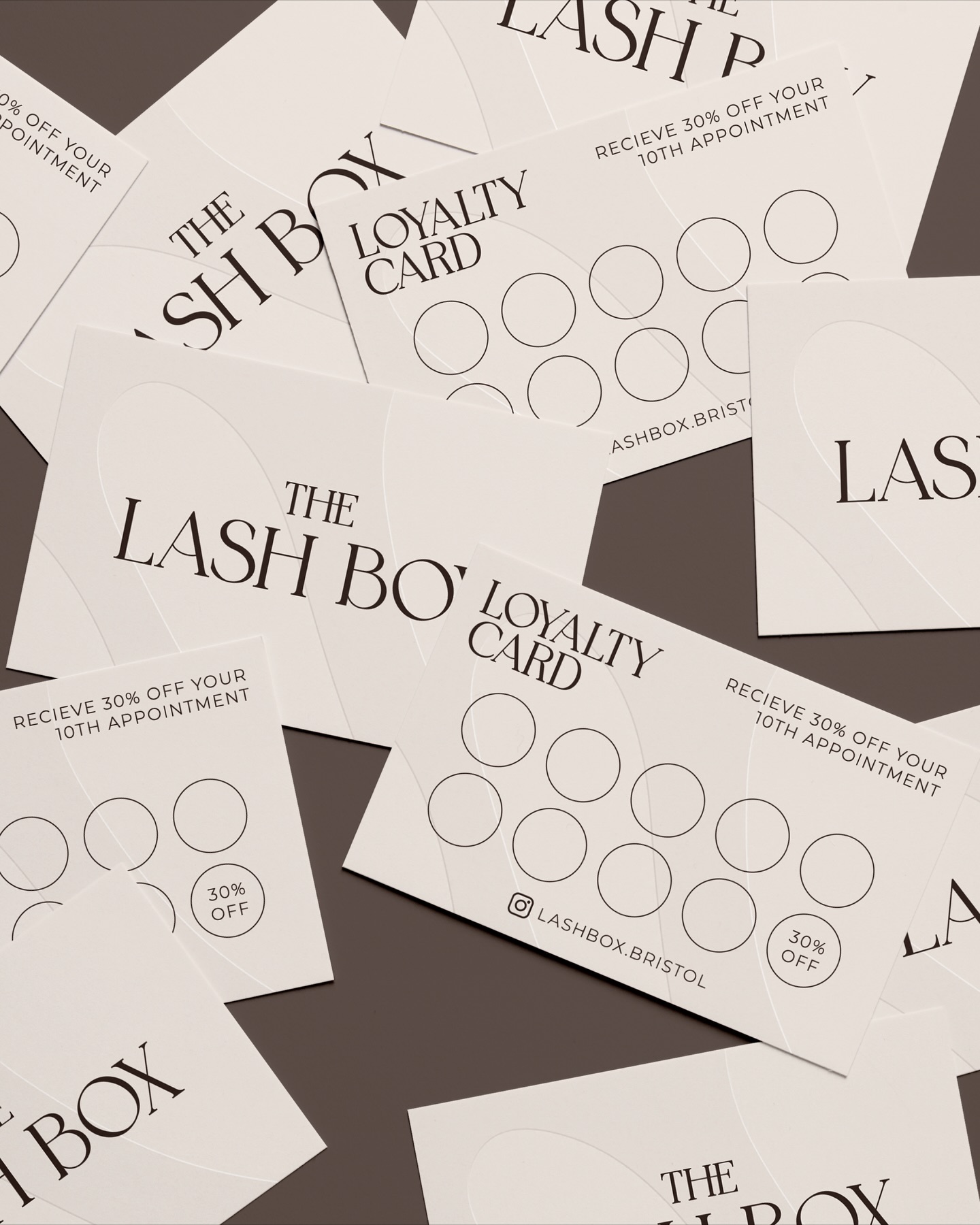 A refined look for The Lash Box 🤎
Hanna came to me as she was ready to step into a fresh chapter with a new business name. She had a clear vision from the start: a neutral colour palette paired with elegant, modern typography to create a clean and confident brand.
I’m already picturing these loyalty cards printed on beautiful textured card, but here’s a mockup to bring the vision to life in the meantime ✨
-
Looking for creative branding to start the new year off strong? Get in touch with me to secure a booking for December 📨
@ellawhittledesign
ellawhittledesign.com
#brandrefresh #minimalbranding #luxurybranding #aestheticbranding #manchesteruk #manchestercreatives #ukdesigner #graphicdesigneruk #beautybranding #lashtechuk #lashextensionsuk #minimalbrand #loyaltycards #loyaltycard #loyaltycarddesign #printdesignstudio #luxurylogo #minimallogo #minimallogodesign #bristollashtech
