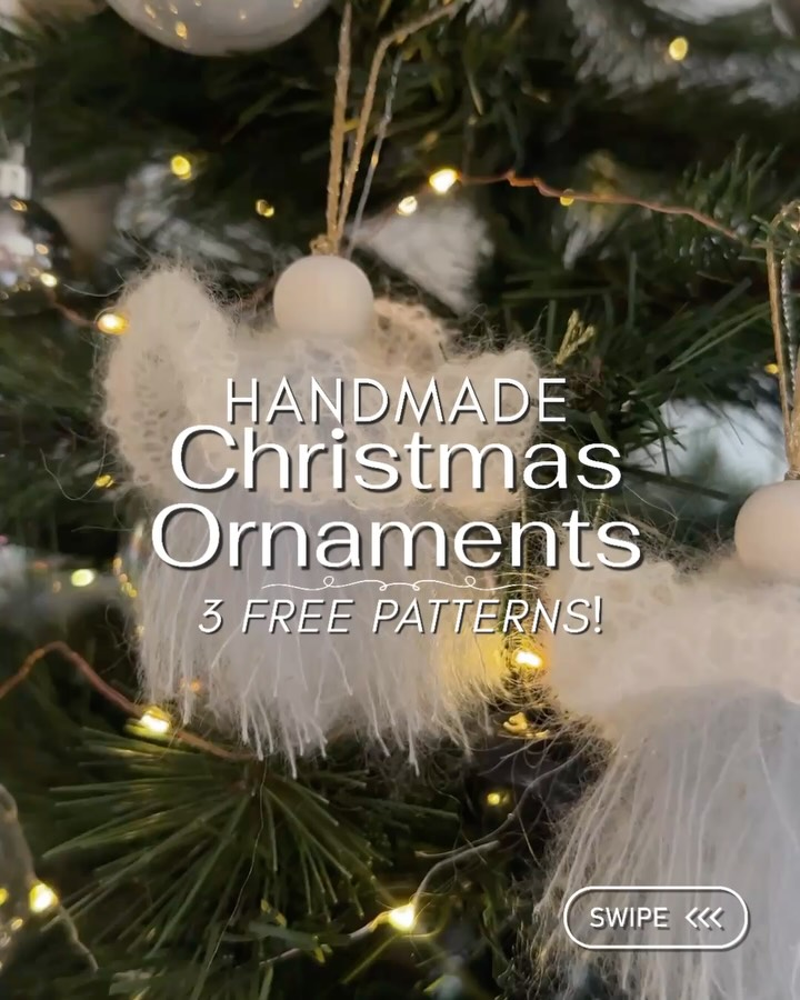🎅🏼 Swipe to see hand-knitted Angel ornaments, Candy cane i-cord ornaments (keep swiping for the knitting pattern!), and Mini tree ornaments.... the best part? They are all free, super scrap-friendly and you can knit them up in maximum 40 minutes! 😍
I loved making these for loved ones this year, and what a great way to start whittling away at all my scraps and half skeins of yarn! 🥰 Confession though, I did buy the frosty blue for the angels I had a vision and it had to be made, ahaha ❄️😬
🌲 Materials used for the @nuxknitdesign Christmas Tree:
Drops Air — forest green 19
Gold Glitter Yarn
2 6mm wooden beads per tree
3.5mm DPNs
Small tapestry needle
😇 Materials for the @leneholmesamsoe Elvira Engel:
Drops Kid Silk — off white 01
Drops Melody — hot pink 17
or Drops Kid Silk — light sky blue 07
Gold Glitter Yarn
1 20mm wooden bead per angel
3.5mm DPNs
Small tapestry needle
🍬 Materials for my Candy Cane Creation:
COLOUR A: Drops Sky (Double stranded) — off white 01
COLOUR B: Drops Air — strawberry ice cream 53
10cm of craft/florist wire per candy cane
Gold Glitter Yarn
3.5mm DPNs
Small tapestry needle
#christmasknitting #handmadegifts #handmadechristmasornaments #freeknittingpattern