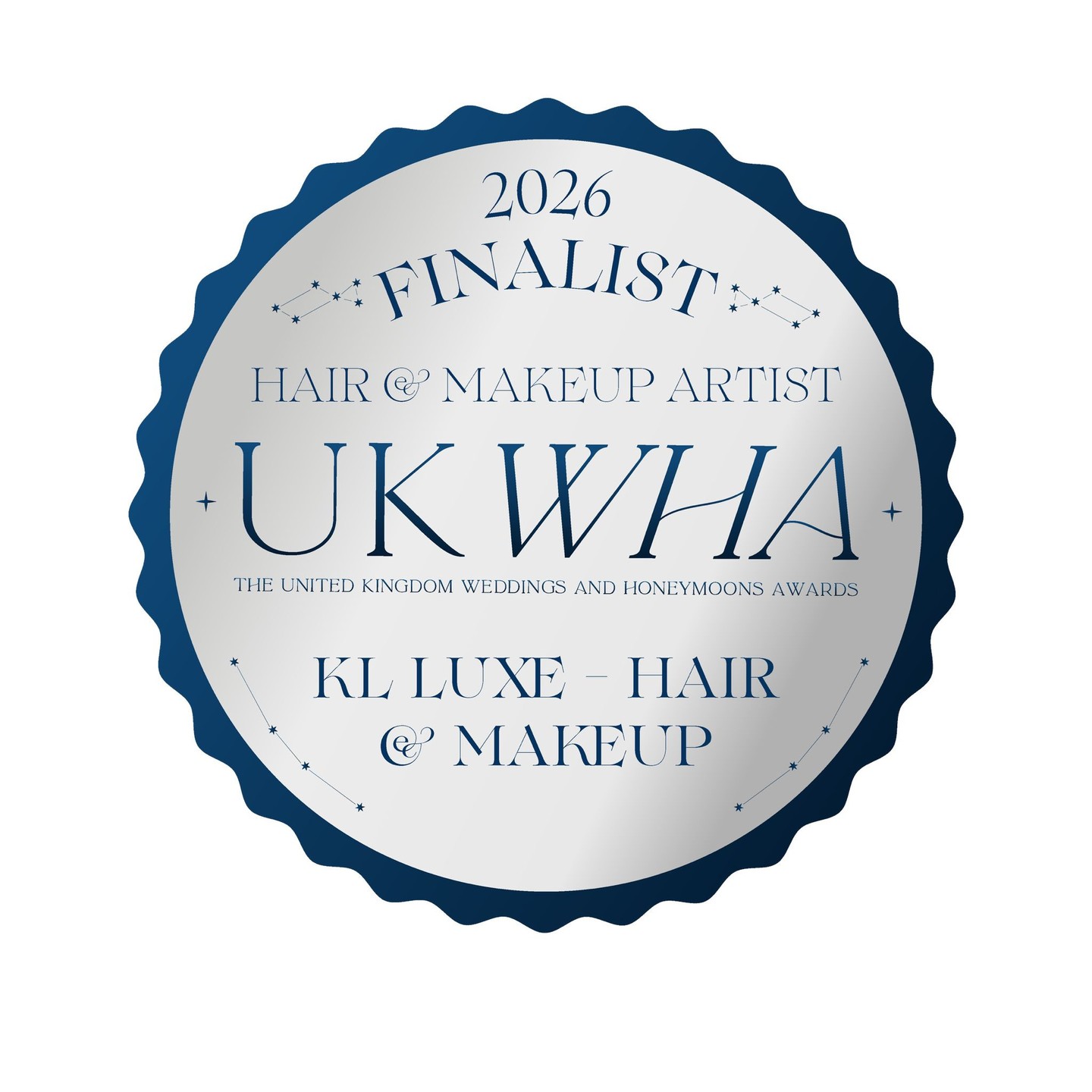 A true honour to be recognized among the best. We are delighted to share that we’re finalists in the #UKWHA2026 Awards. Thank you to our beautiful clients and esteemed partners for inspiring our work every day.
.
.
.
#ukwha #WeddingIndustry #UKWeddingAwards #klluxebeauty
