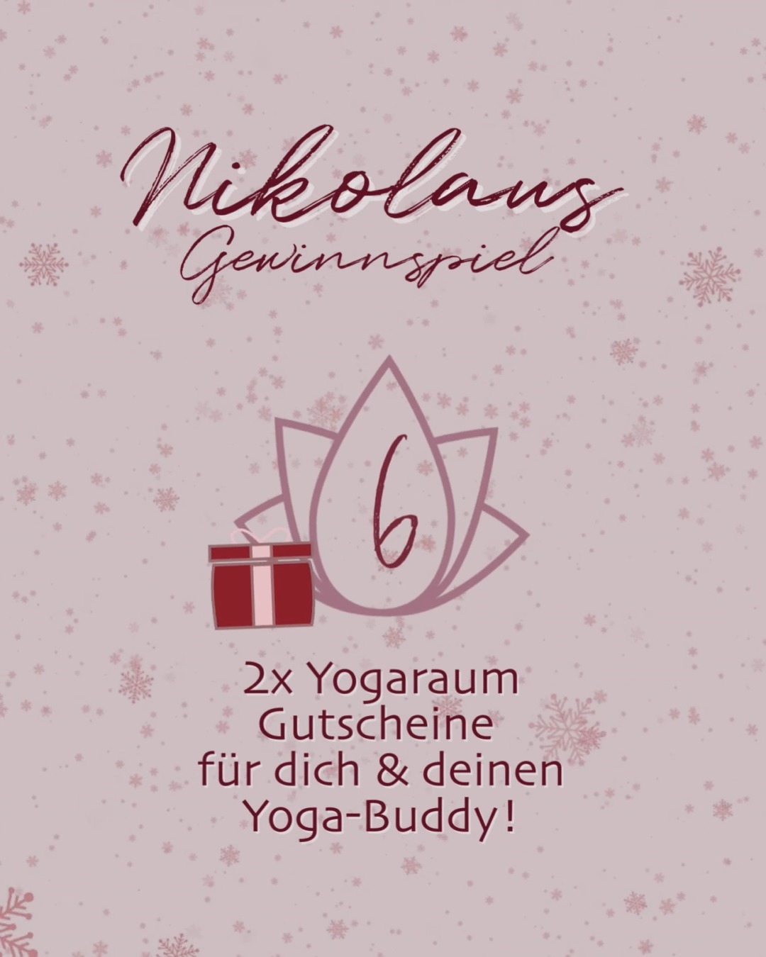 🎄✨❄️🎅Der Yogaraum-Nikolaus hat heute ein besonderes Päckchen für dich im Geschenke-Sack!
😍Wir verlosen heute gleich 2x ein 14-tägiges Probeabo für den Yogaraum Ravensburg - und zwar für dich und deinen liebsten Yoga-Buddy.
Also: nutze deine Chance und gewinne mit uns dein Yoga-Weihnachts-Paket! 🎁
👉 So kannst du mitmachen:
@yogaraum_ravensburg folgen, diesen Beitrag Liken, deinen liebsten Yoga-Freund in den Kommentaren markieren und kommentieren, welche Kurse ihr gerne besuchen wollt!
Extralos: Dein Yoga-Freund abonniert auch unseren Kanal.
🍀Wir wünschen euch viel Glück und freuen uns schon jetzt, euch im Yogaraum zu begrüßen.
Das Gewinnspiel läuft ab Postingdatum für eine Woche. Das Gewinnspiel steht in keinem Zusammenhang mit Meta und wird nicht von diesen gesponsert, unterstützt oder organisiert. Teilnahme ab 18 Jahren, wohnhaft in Deutschland. Die Gewinner*innen werden per Zufallsprinzip ausgelost und per DM kontaktiert. Keine Barauszahlung des Gewinns möglich. Personenbezogene Daten von Teilnehmer*innen werden ausschließlich zum Zwecke der Durchführung des Gewinnspiels erhoben. Die Teilnehmer*innen erklären sich damit einverstanden. Der Rechtsweg ist ausgeschlossen.
#Yogaraum #yogaraum_ravensburg #YogaLife #yogacommunity #gewinnspiele #weihnachtsgewinnspiel #yogalove #yogabuddies #yogaravensburg #yogaraumravensburg #yogastart
