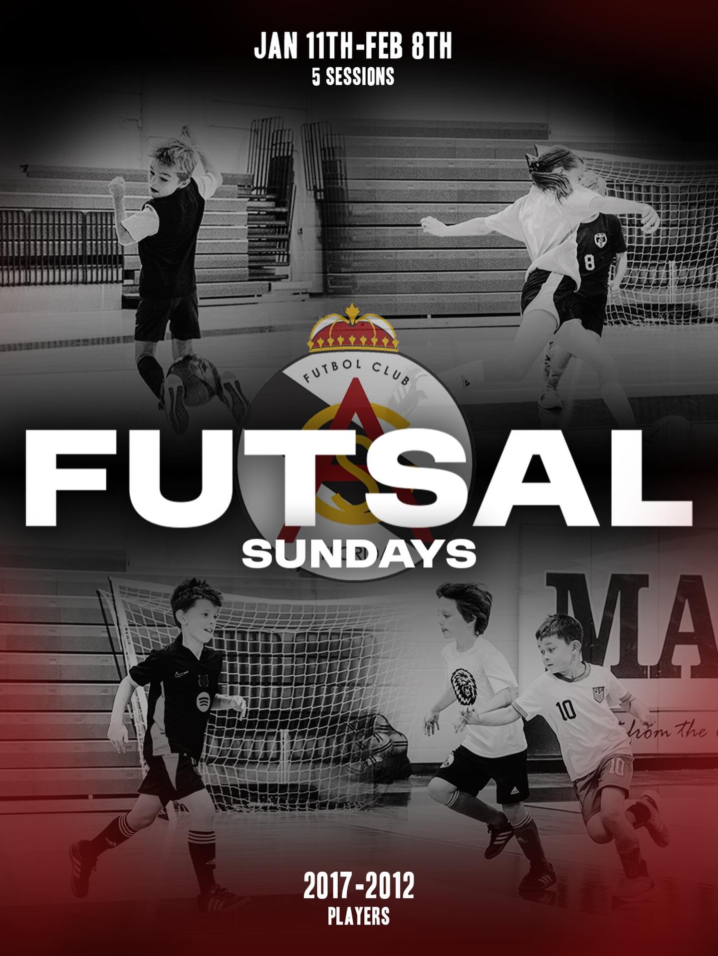 ⚽️ FUTSAL IS BACK!
We’re excited to offer 5 Sundays of Futsal this winter January 11th through February 8th!
All sessions will be held at the Webster Gym at Maclay School.
🕒 Session Times:
• Session 1: 2017 / 2016 / 2015 — 1:30–2:30 PM
• Session 2: 2014 / 2013 / 2012 — 2:45–3:45 PM
This program is open to players born 2017–2012 only.
Perfect for developing quick feet, fast decisions, and ball control in tight spaces!
Spots are limited and registration is open now!
Warnersoccer.com