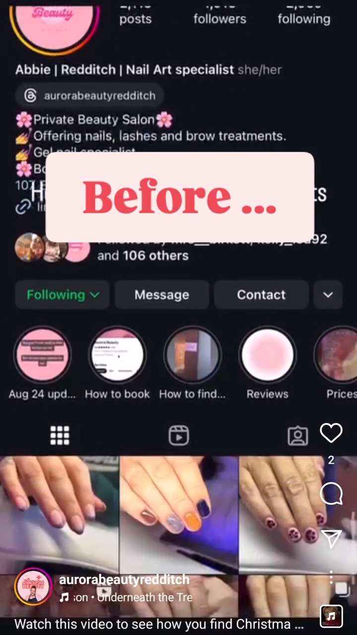 ✨ Brand Glow-Up Time ✨
One of my favourite parts of what I do is helping small businesses bring their brand to life and this little story transformation for Aurora Beauty @aurorabeautyredditch might be one of my favourites yet!
We started with simple, unbranded Instagram highlights, and turned them into a set of cohesive, bright and friendly story covers that now match the welcoming, feel-good vibe of Abbie's wonderful business.
A small change… but such a huge impact on the overall look of their page! 🌙✨
These little touches help your brand feel more polished, more professional, and more you.
And it’s the same thinking I bring into your business cards, thank-you cards, gift vouchers, leaflets...all the tiny details that make your customer experience feel thoughtful and consistent.
Love this look?
✨ I’d be so excited to create something similar for your business, just drop me a message!
#lucyandbug #brandglowup #smallbusinessbranding #instagramhighlights #storycovers #brandingdesign #smallbusinessstationery #uksmallbiz #aurorabeauty