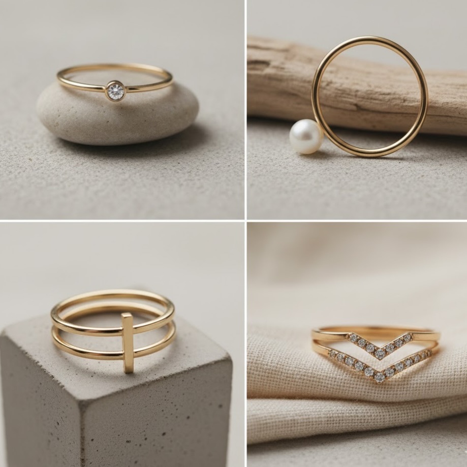 Rings that blend into your story, beautifully🤍💍. #EverydayRings #DaintyRings #MinimalAesthetic