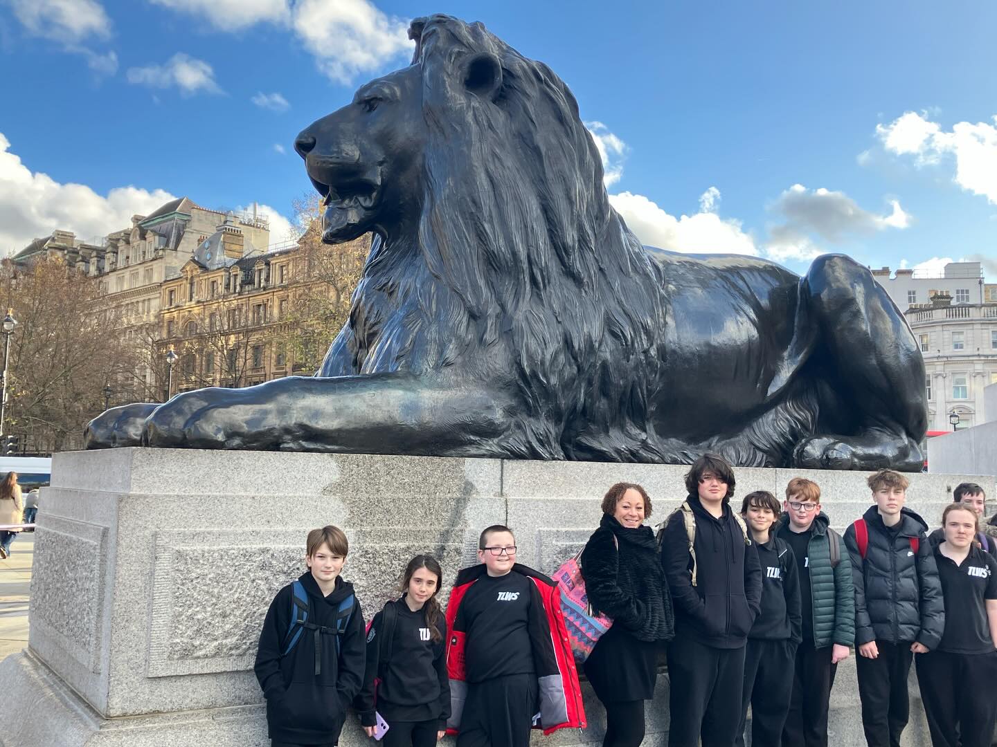 From the Lion Works to the London Lions! Here’s our School Council group in Trafalgar Square!