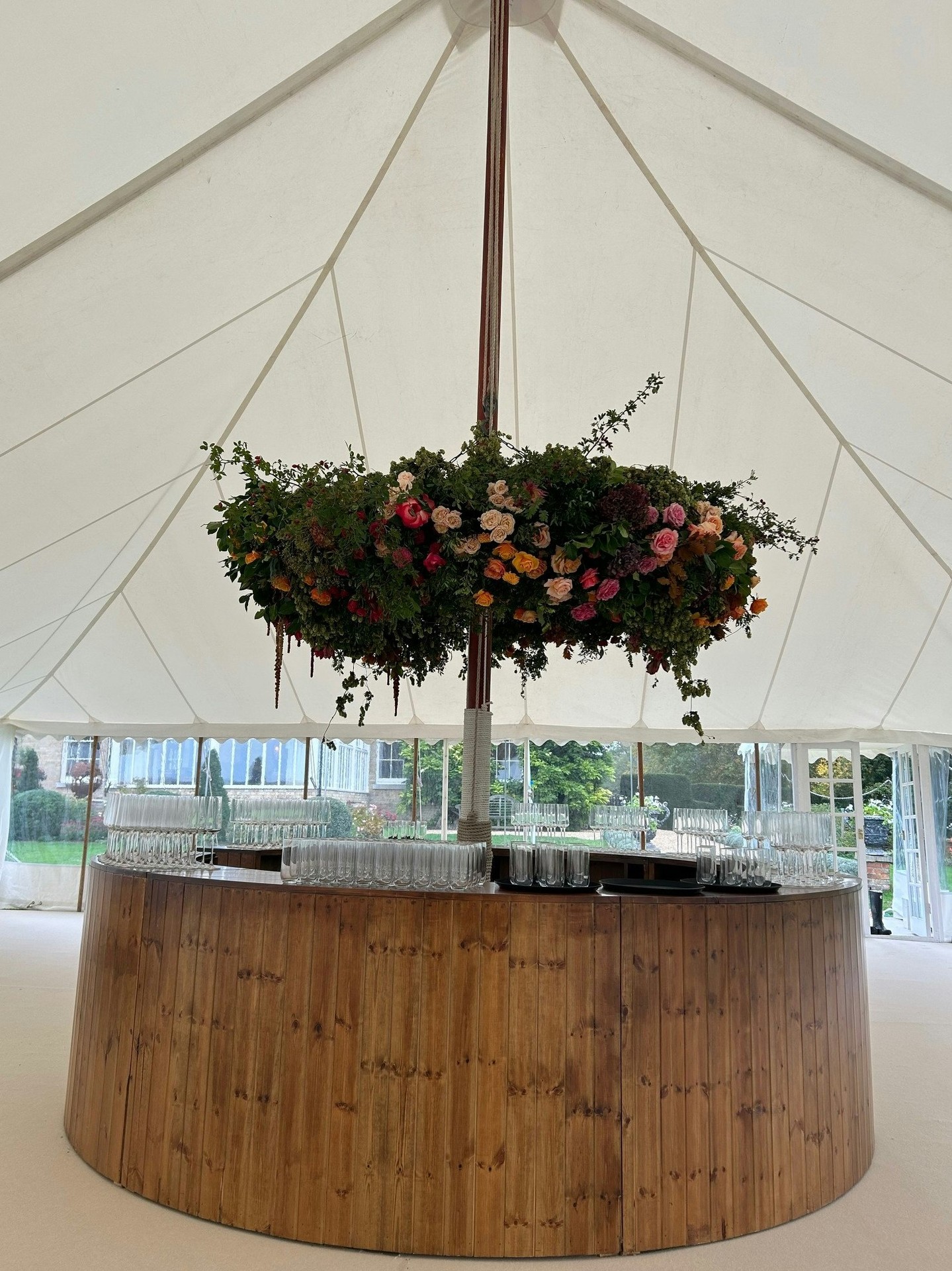 Our round wooden bar is the centrepiece your marquee deserves 🍸
Ideal for drinks receptions and keeping the party flowing well into the evening.
Perhaps it's time to raise a glass (or three?)...🥂
Talk to our team on 01638 743860 or send us a DM.
#EventBarHire #MarqueeBar #LuxuryWeddings #RoundBar #OutdoorEvents