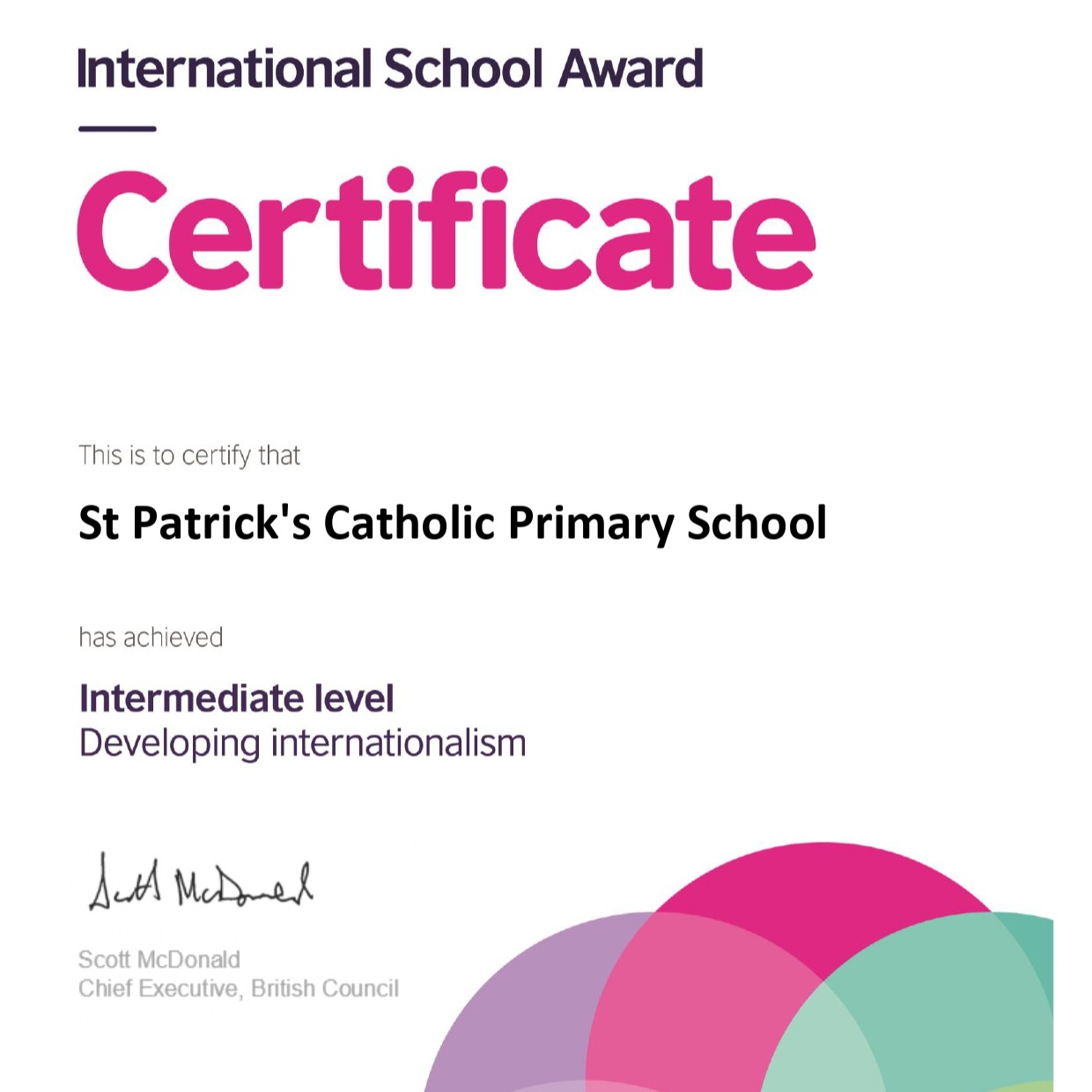 Delighted to receive the International Schools Award from the British Council in recognition of our partnerships with schools in Spain, Switzerland, India, Uganda and Kenya! More links to come this year.