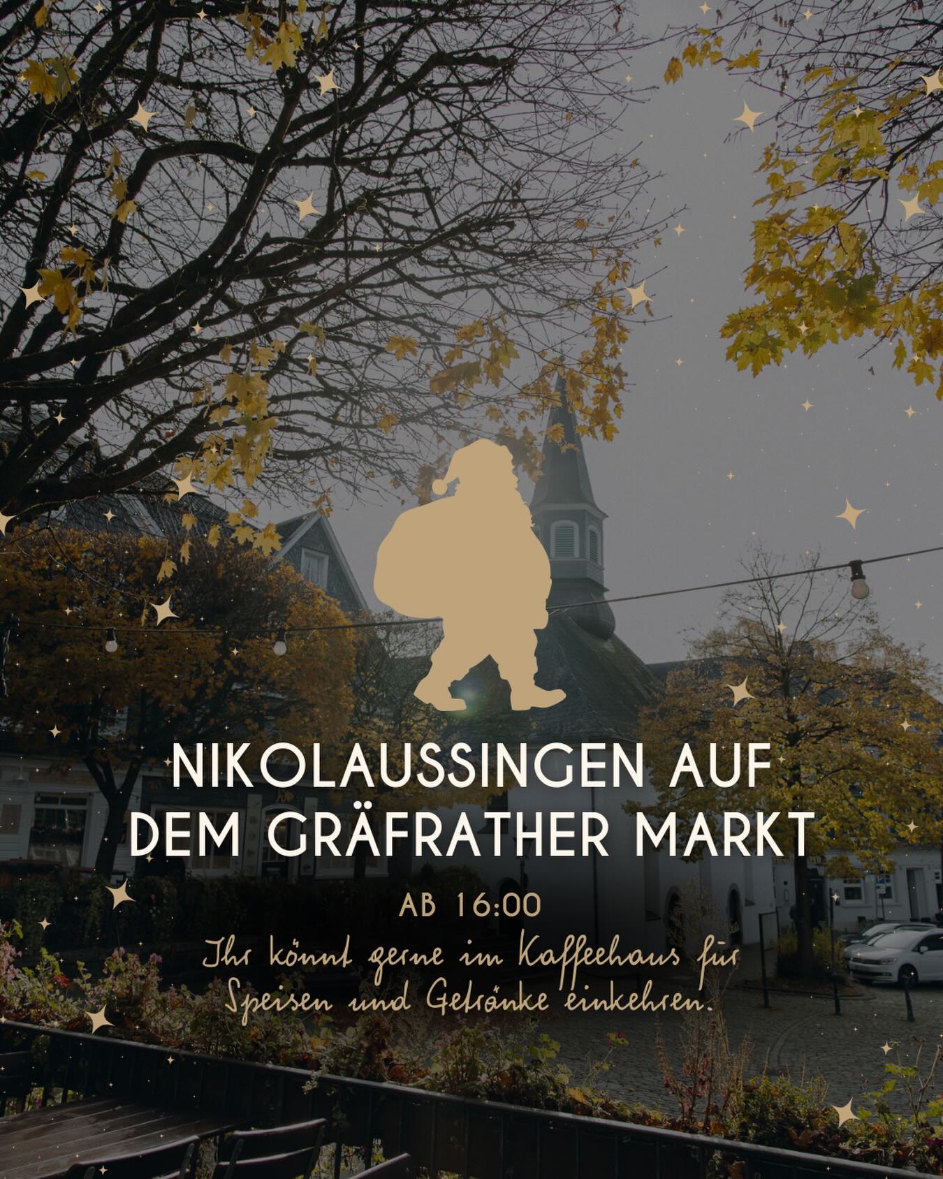 🎅✨ Am 6. Dezember wird es wieder festlich auf dem Gräfrather Marktplatz: Unser traditionelles Nikolaussingen steht an – zum Zuhören, Mitsingen und Genießen, für Groß und Klein.
Mit dabei sind u. a. die Kinder der Grundschule Gerberstraße, der katholische Kinderchor, Jane Eveland, Steffen Dietz und das Bläserensemble Pustekuchen.
Der Nikolaus kommt diesmal schon um 16:00 Uhr vorbei, begleitet von weihnachtlicher Musik – bereit für Fotos und mit einer kleinen Überraschung für die Kinder.
Ab 16:30 Uhr startet das Bühnenprogramm, und wir freuen uns, euch alle – Kinder, Erwachsene, Gräfrather – dort zu sehen.
Für warme Getränke und kleine Genussmomente sorgen das Eiscafé Giulia und wir vom Kaffeehaus Solingen. ✨☕