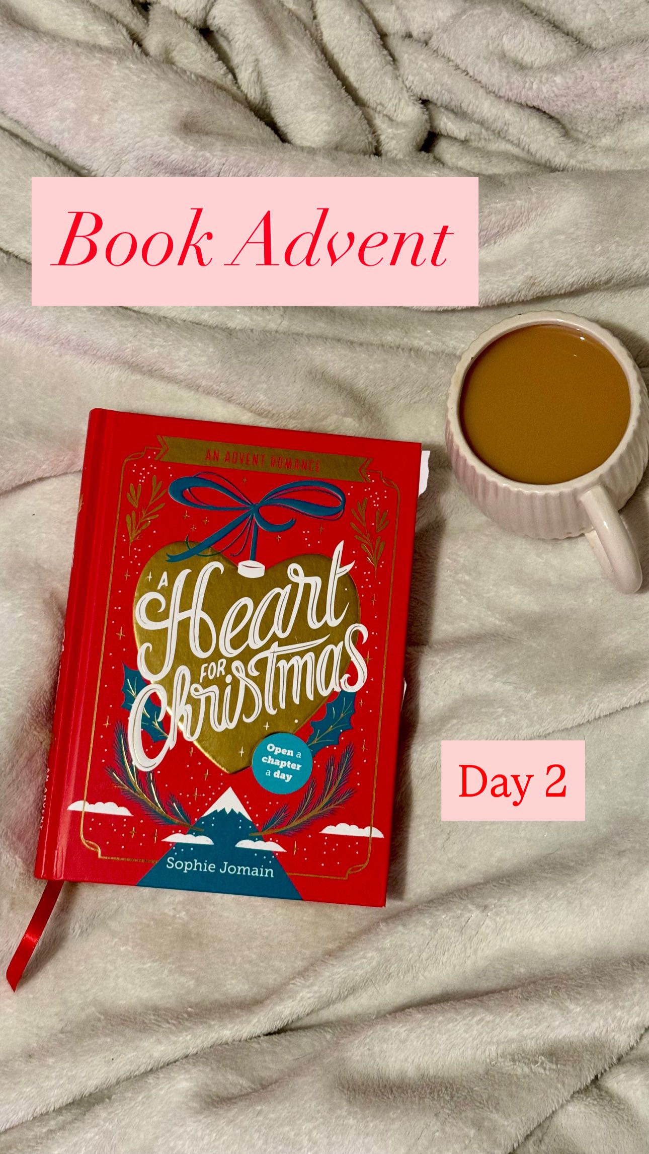 Day 2 of reading and reviewing my book advent A Heart for Christmas by Sophie Jomain! I’m not sure how I’m feeling about this book so far. If you’re reading this, let me know what you’re thinking of it so far!
•••
#christmas #advent #bookadvent #booksta #bookstagrammer #bookstagram #aheartforchristmas #romance #christmasromance #romcom