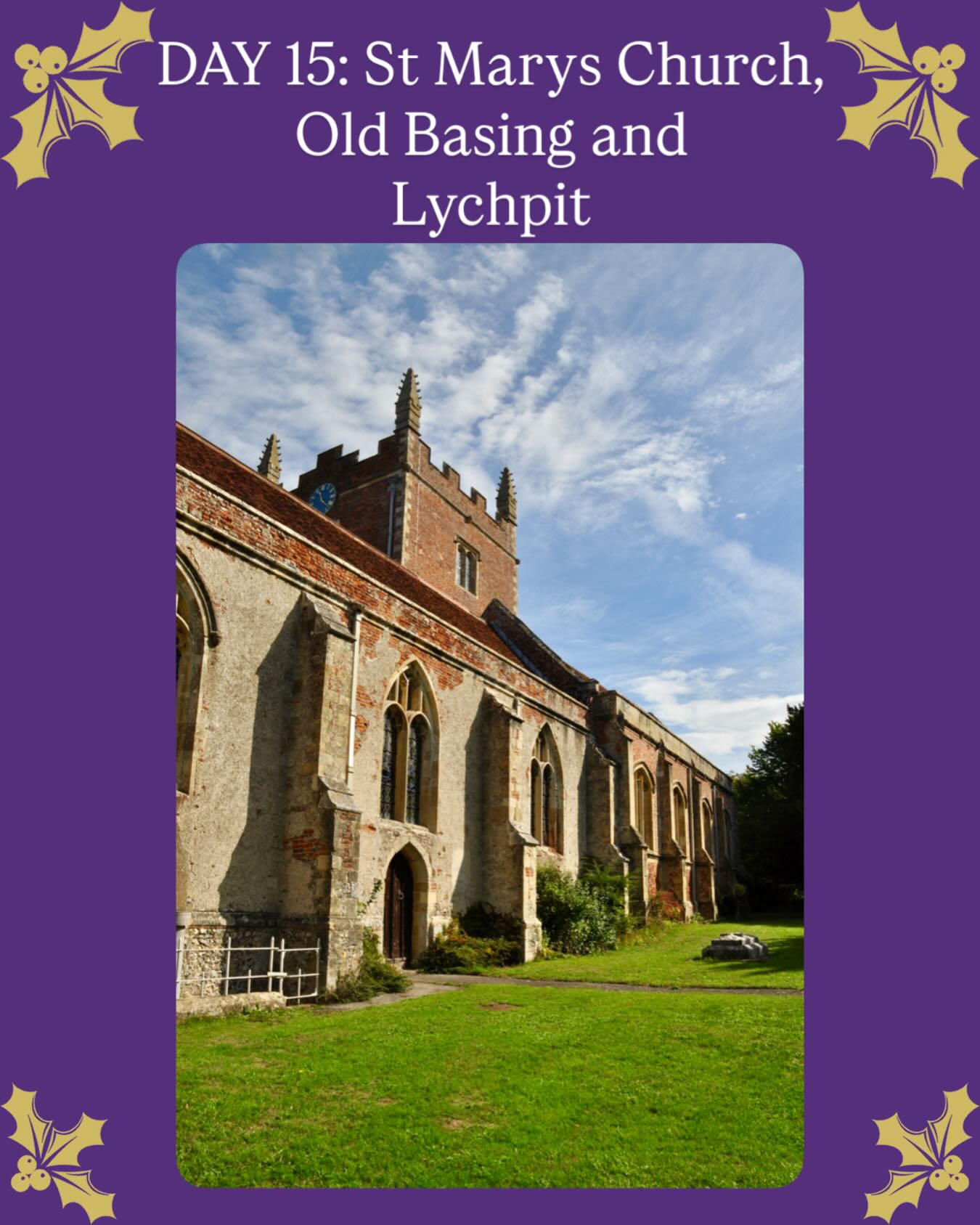 CHURCH ADVENT CALENDAR: DAY 15-St Marys Church, Old Basing and Lychpit
St Mary’s Church, Old Basing is an exceptional Grade I listed building with deep Norman roots. Originally built as a cruciform Norman church with a central tower, it later evolved as aisles and chapels were added to the nave and chancel, creating the distinctive rectangular plan we see today—with striking triple gables at both the east and west ends.
The Norman tower arches survive on the north and south sides, a rare and impressive reminder of the church’s early medieval form.
We’ve had the privilege of working with St Mary’s for several years, providing conservation advice and securing consents for a range of important projects,
including:
- Renewing the soakaways at the east end—undertaking the work in close collaboration with archaeologists and contractors given the sensitivity of the site.
- Reviewing proposals for a new accessible W/C, ensuring thoughtful integration within a highly significant historic setting.
- Working with the church, M&E consultants, and the DAC to develop strategies toward achieving Net Zero 2030, balancing sustainability with the care of a Grade
I listed building.
A remarkable church with an equally remarkable community—an honour to support its ongoing stewardship.
#Advent2025 #ChurchArchitecture #BuildingConservation #GradeIListed #StMarysOldBasing #NormanArchitecture #NetZero2030 #HistoricChurches
#ArchitectsOfInstagram