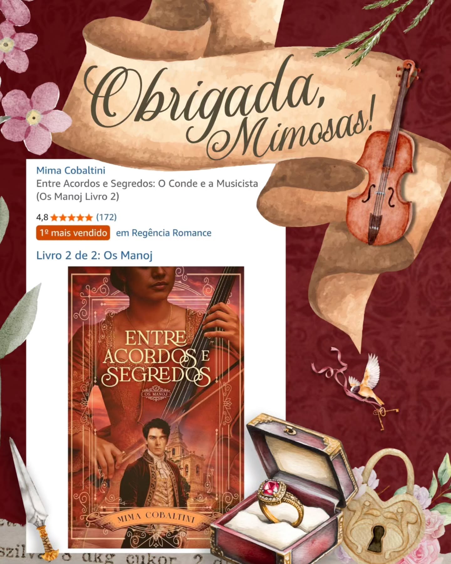 Só tenho a agradecer por cada leitora que está descobrindo todos os segredos e se apaixonando pelo casal mais implicante do Mimaverso (até agora) 😍✨ Vocês são incríveis, Mimosas!
Kasha e Carlo agradecem tanto carinho ❤️
Inclusive: Minhas férias acabarão em breve e eu voltarei com tudooo, aguardem 😎