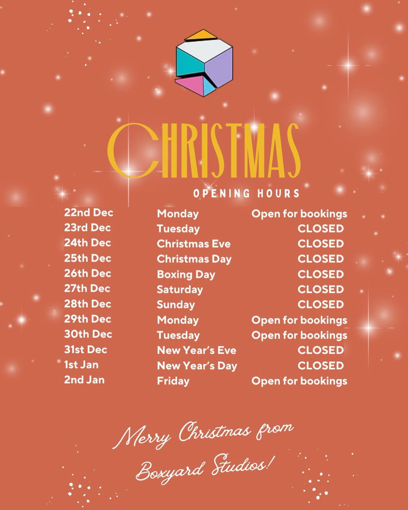 As we get close to wrapping up for the new year, we’d like to say thank you to all of our clients this year! 🎄 See you in 2026 🙌
Last bookings for Christmas are available on our website or send us a DM to book before the end of the year!
Merry Christmas and a Happy New Year! 🥳
