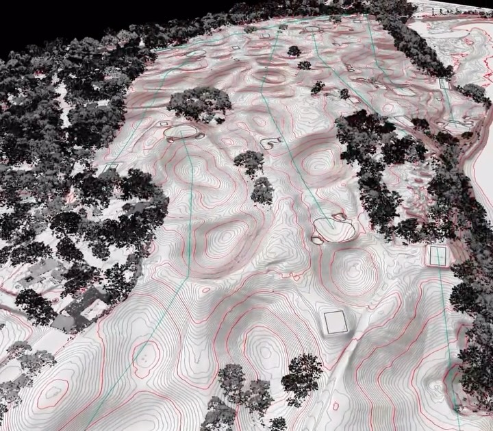 Navisworks flyover at Eastward Ho! Visualizing site conditions by integrating a 3D surface model with 6” contours and point cloud data for precise elevation mapping. Further justifying the exclamation point!