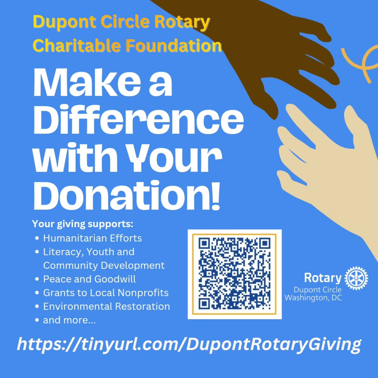 Today and every day you can help us make a difference in the lives of our global and local communities. No amount is too small. Small change adds up to a big difference. Give today. Link in bio. #dupontrotary #serviceaboveself #givingtuesday