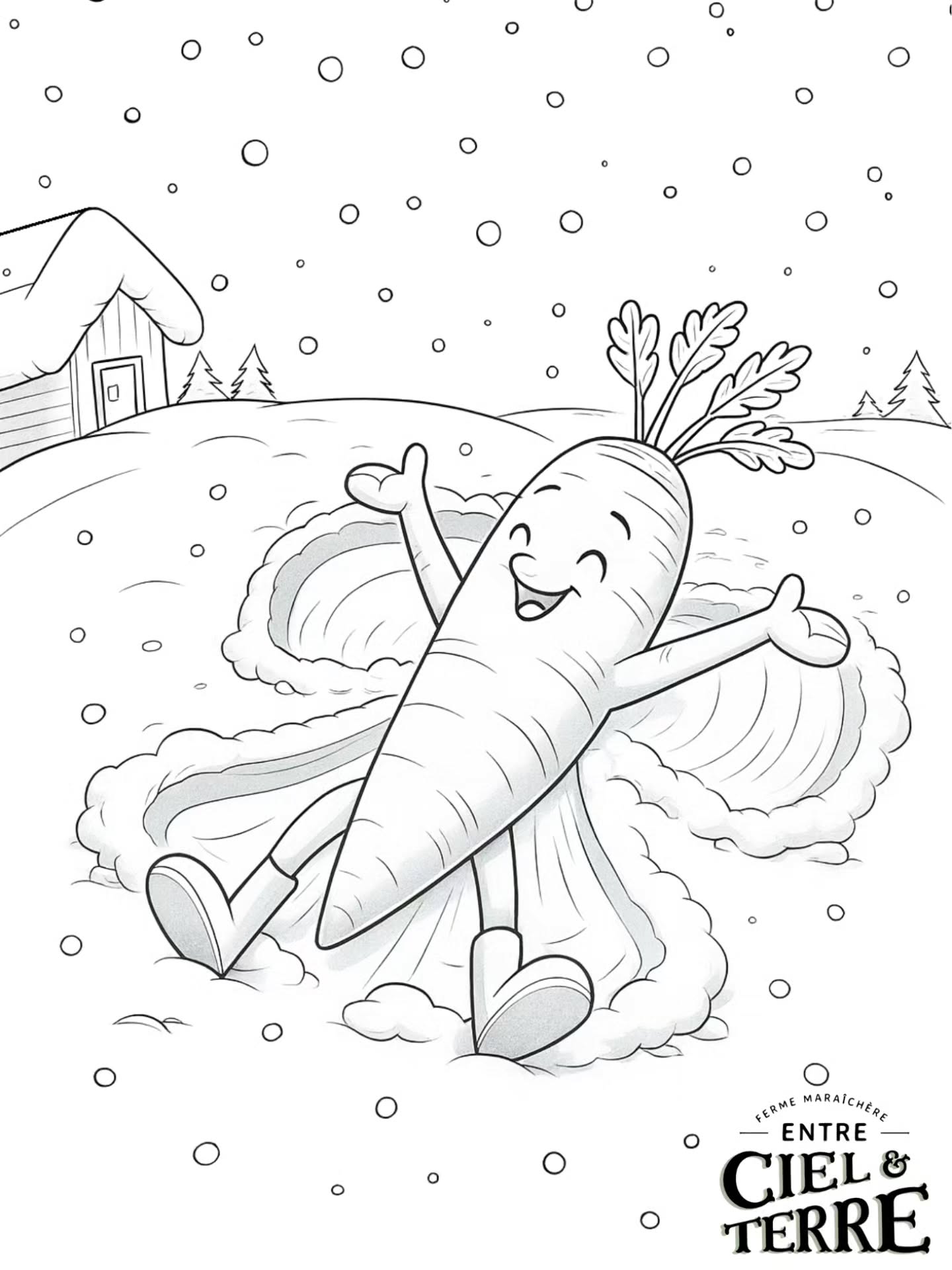 🎅 6 décembre — Samedi matin cozy…
Sortez vos crayons, voici un dessin de Noël spécial ferme, inspiré d’Aimé, que tu peux imprimer et colorier 🎨❤
Va sur notre story pour avoir le lien!