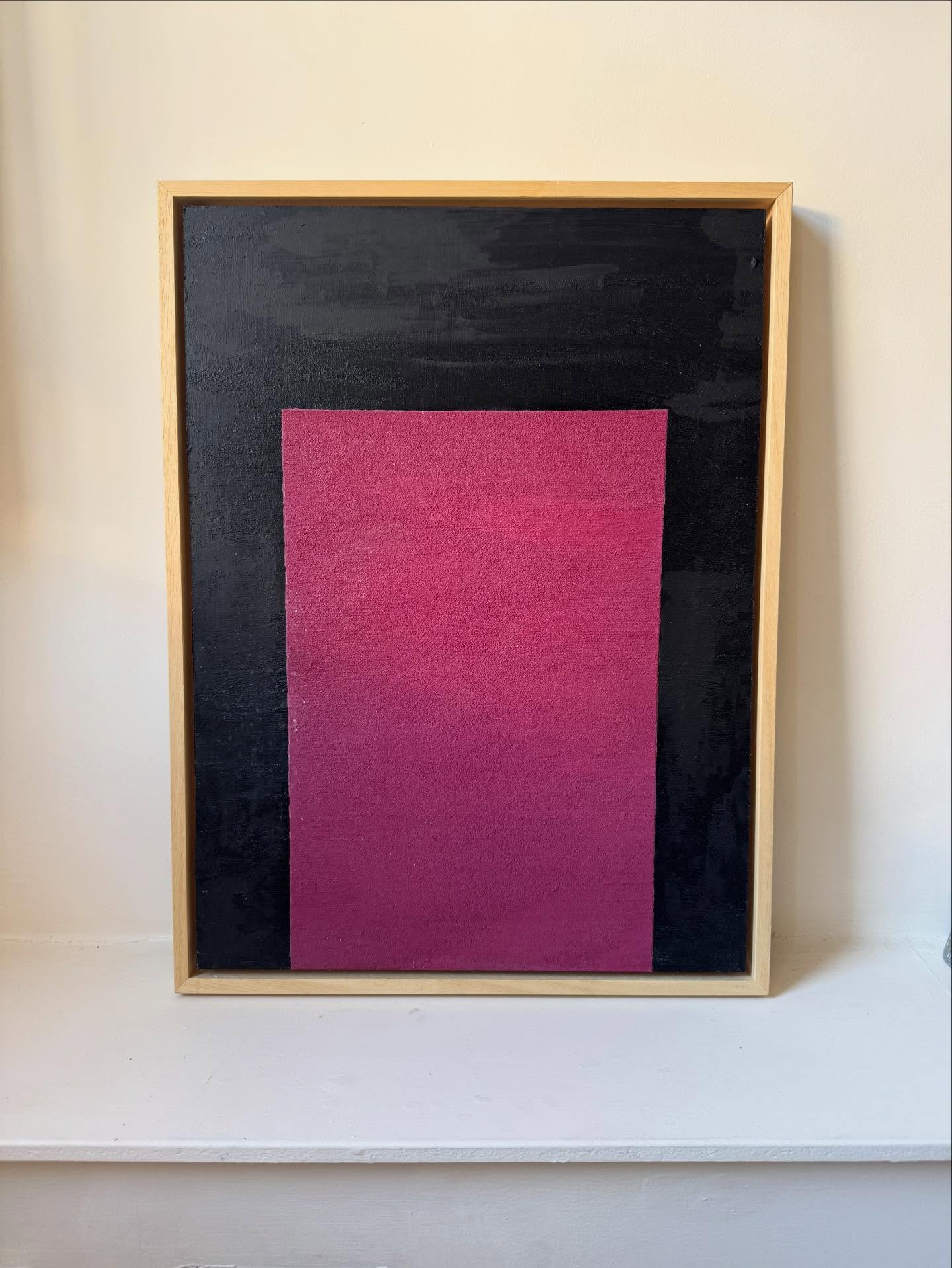 R O B I N is in the studio sale. Acrylic on canvas in oak tray frame ✨