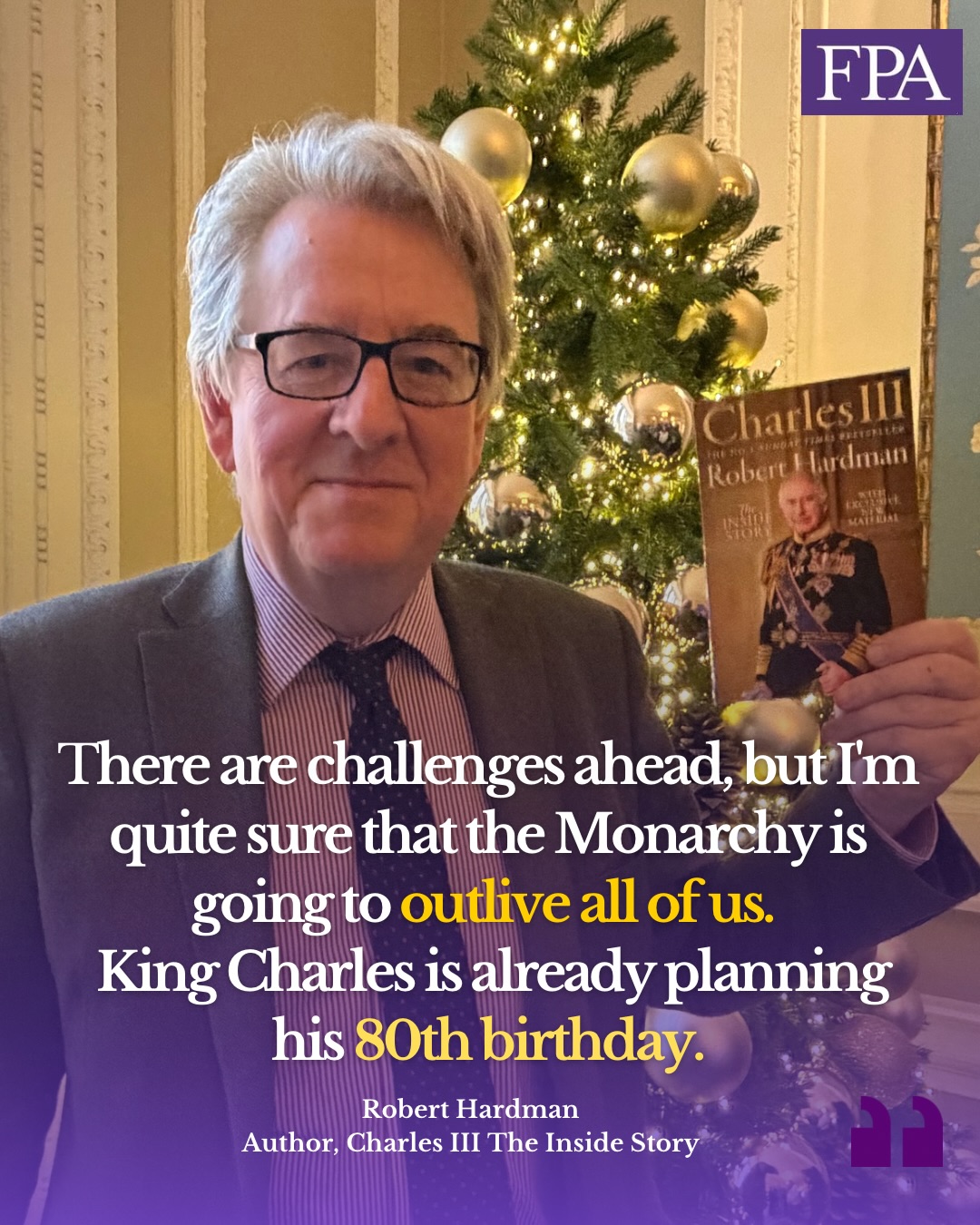 He took FPA members by storm. Not only Robert Hardman is one of the most established and revered royal authors, he is also a magnet for questions and a fountain of interesting answers about the #royalfamily.
At a very festive briefing moderated by #FPA Director, @deborah.bonetti we discussed his #mustread #bestseller *Charles III: The Inside Story* and he quenched our curiosity on all things #windsors from the King’s health to the role of William, the ( unlikely ) return of Harry, and of course .. scandalous Andrew…
Most importantly #roberthardman shed a light on what makes the post-Elizabethan monarchy relevant today and in the future…
Our cameras could not get enough of Robert Hardman, to his surprise and entartainment.
HE WILL BE BACK ! As next year with the centenary of #queenelizabeth ’s birth he will release a #newbook !.
You better make sure that your FPA membership is up to date to attend that briefing 😎
Join us #foreignpressassociation #fpa https://www.fpalondon.org/join ( link in bio)
#royals #royalfamily #press #royalnews #royalauthor #monarchy #britishmonarchy #harry #princewilliam #kate #princessofwales #princegeorge @theroyalfamily @princeandprincessofwales