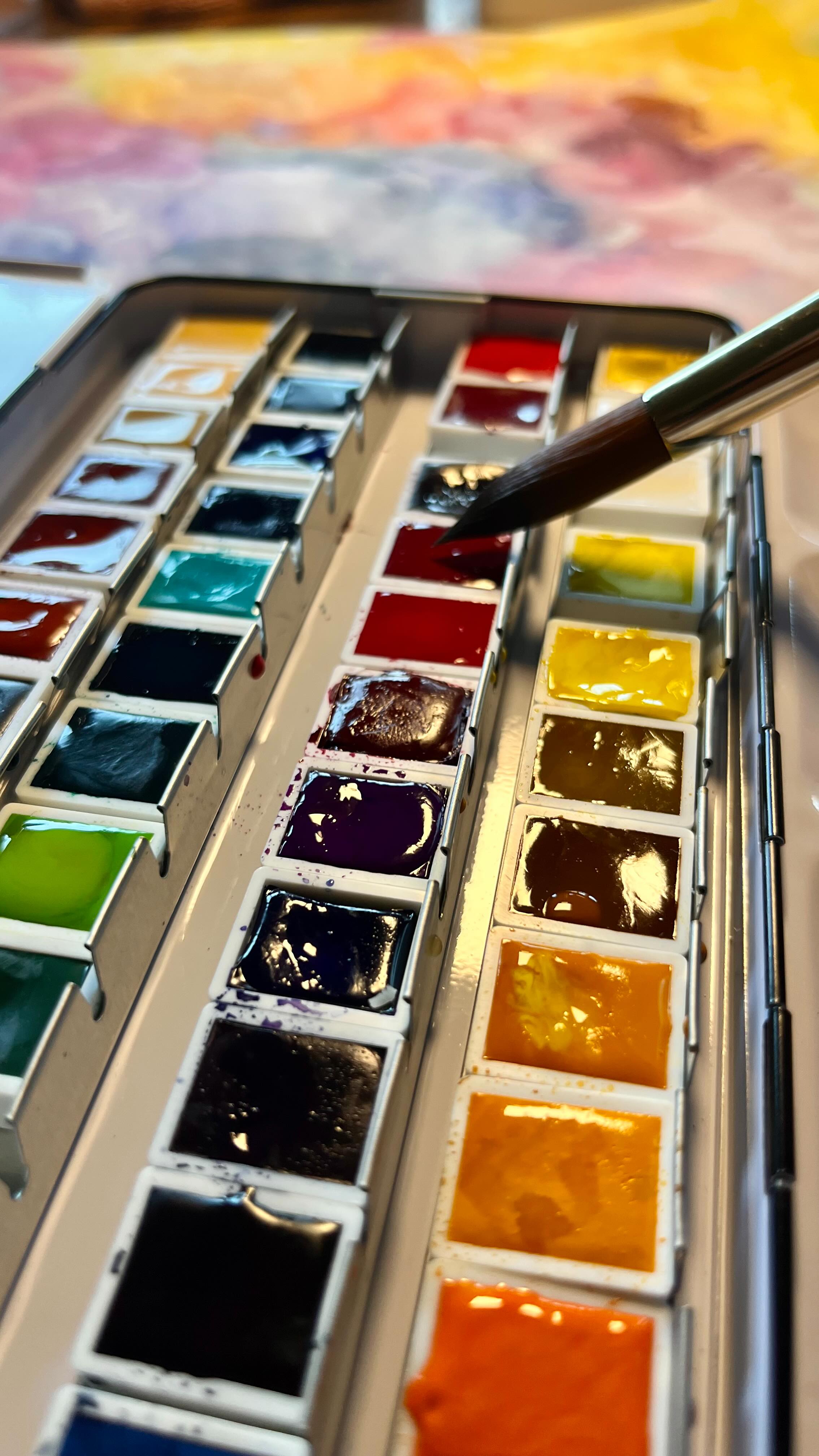 💙💜🩷❤️🧡💛💚🩵
Nieuwe aquarel uitproberen met mijn grootste kleine creatieveling 💕
#schminckekünstlerfarben #schminckewatercolor #romyillustrations #watercoloronpaper #watercolorlove