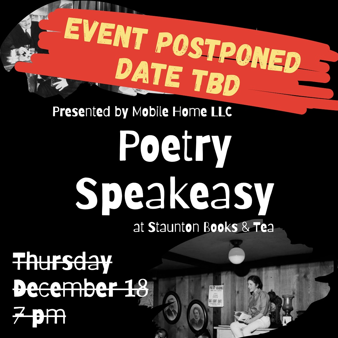 We are sorry to share that this event is postponed. We will keep you updated.
#Staunton #StauntonVA #DowntownStaunton ##StauntonLove #VisitStaunton #VisitStauntonVA #HistoricStaunton #VA #Virginia #VirginiaIsForLovers #LoveVA
#Shenandoah #ShenandoahValley #AugustaCounty #WaynesboroVA #HarrisonburgVA #CharlottesvilleVA #LexingtonVA #RoanokeVA
#stauntonbooksandtea