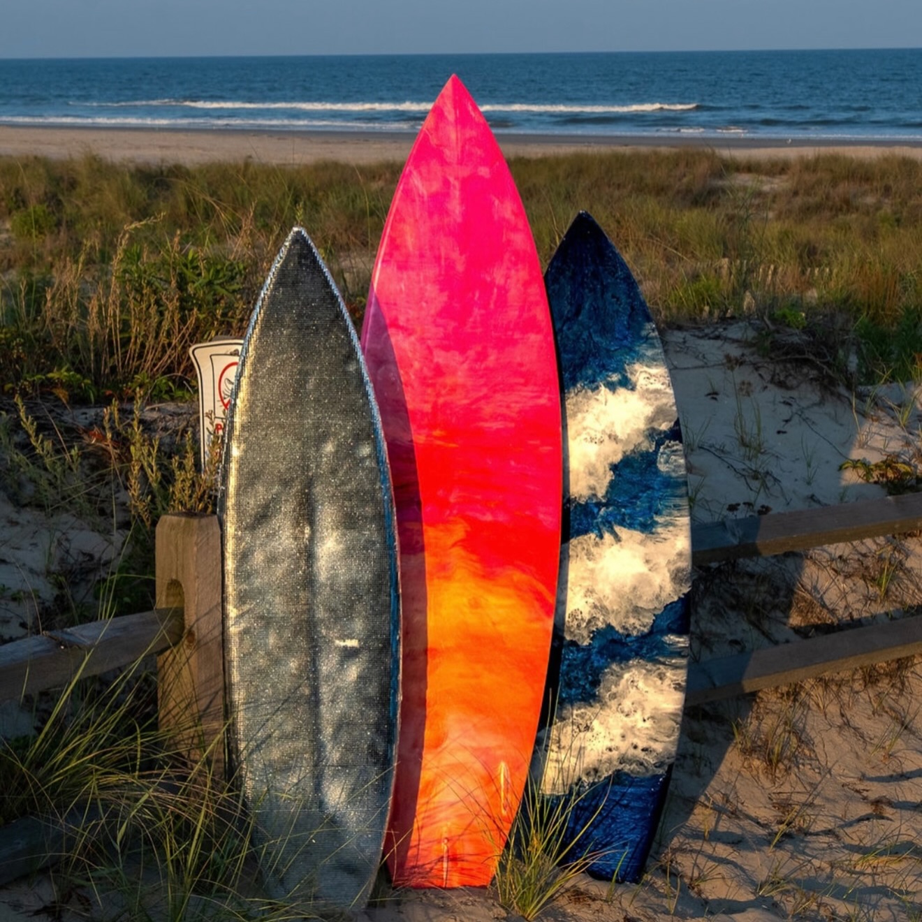 I love giving surfboards a second life as art! Everyone deserves a second chance! Acrylic & resin on surfboards, mirror tiles & resin on surfboards. PM for inquiries @justinegiorart
