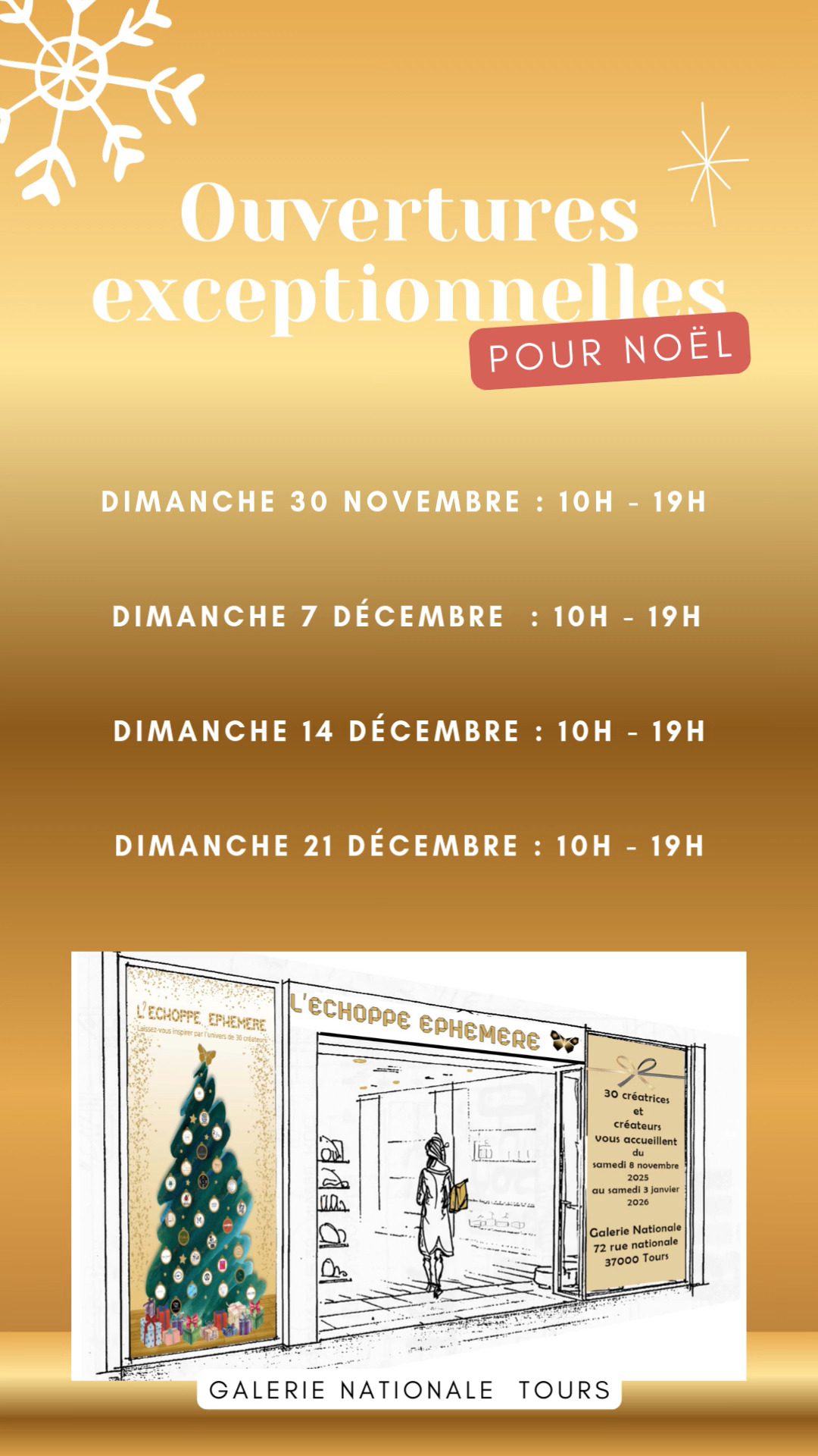 L'Echoppe Ephémère vous accueille tous les dimanches de 10h à 19h #boutiquesecreateurs #toursmetropole #tourscentre #galerienationaletours #lechoppe_ephemere_37