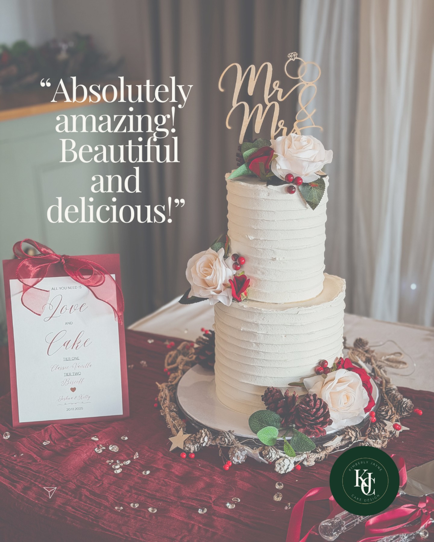 ⭐⭐⭐⭐⭐
Client review 🤍
Kitty & Josh | Wrag Barn
“Kim made our wedding cake and it was absolutely amazing! It was beautiful and delicious! What a lovely and talented lady! We would highly recommend to everyone and anyone!
We had a 2 tiered cake, one layer classic vanilla and the other Biscoff, both were incredible! We had an initial flavour tasting and all the ones we tried were gorgeous! It was a really difficult choice, I could have had an 8 tiered cake because they were that good 😂
When we arrived at the evening venue, I was truly taken back with how beautiful our cake was! You could really see the time and effort put in to make such a masterpiece. Thank you so much Kim 💓”
✨ Now booking 2026/27/28 weddings
✨ Enquire via the link in bio
✨ View the full portfolio on the website
#KimberlyJayneCakeDesign #WeddingCakeReview #LuxuryWeddingCake #ButtercreamWeddingCake #WeddingCakeDesignerUK #CotswoldsWedding #ModernWeddingCake #WeddingCakeInspiration