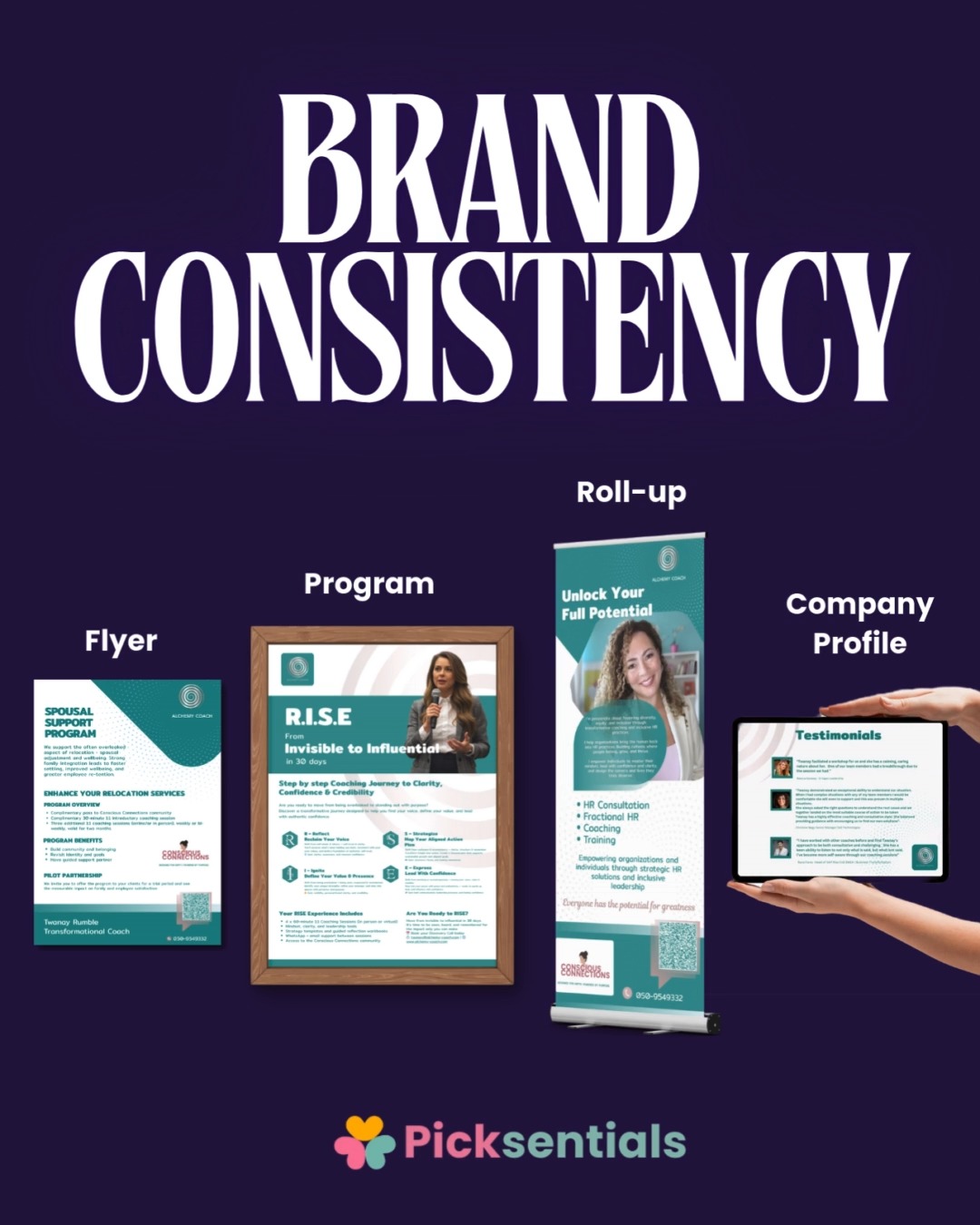 What makes a brand truly consistent?
Consistency isn’t just using the same colors or logo - it’s creating a unified identity across every platform and interaction.
From your tone of voice to your visuals, from how you show up online to how you serve your customers, every detail reinforces who you are.
A consistent brand builds recognition, trust, and loyalty - and that’s what makes it powerful.
#picksentials #branding101