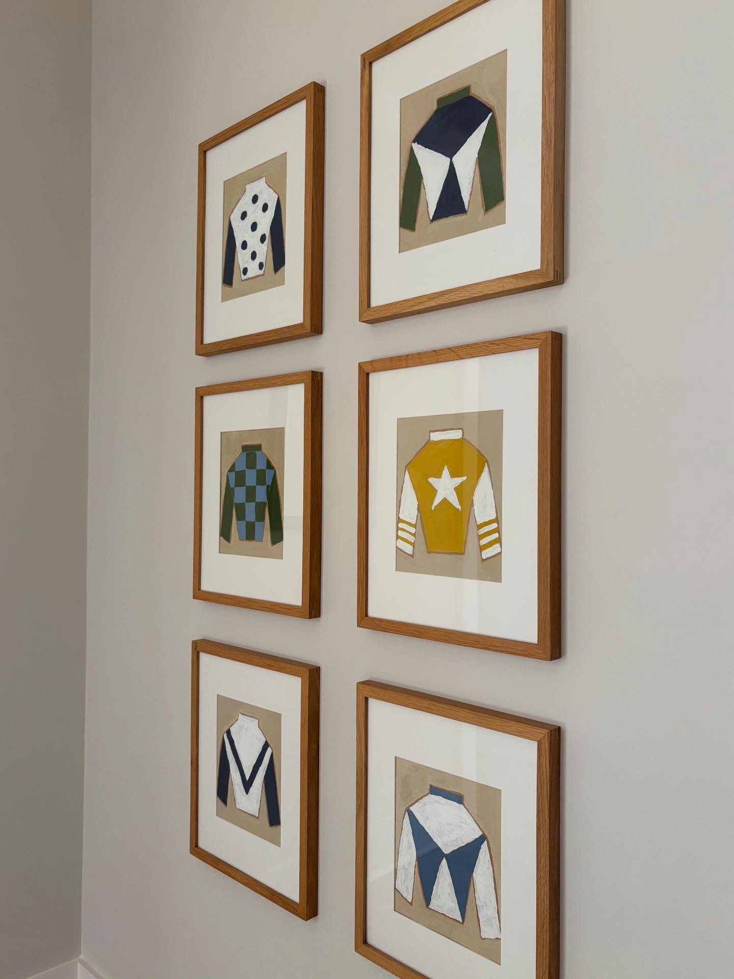Loving this gallery installation of my jockey silks ❤️