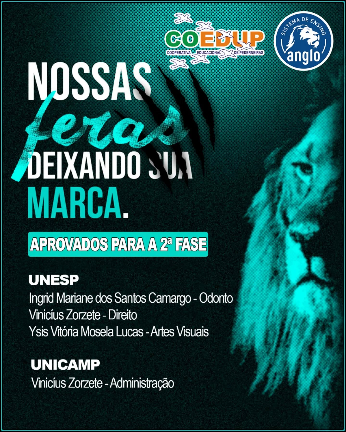 Primeira fase concluída com sucesso!
Parabéns pela dedicação, foco e coragem até aqui. Cada passo dado nessa caminhada mostra o quanto você é capaz! Agora é seguir firme rumo à próxima etapa.
Estamos torcendo por você!
#aprovação #vestibular2025 #primeirafase