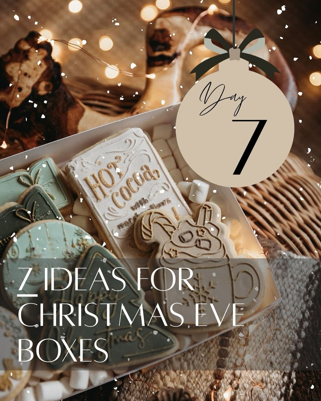 On the seventh day of Christmas CMC gave to me…
7 ideas for a Christmas Eve Box ✨
1. The classic iced Cookie Box (Cookie Recipe in captions)
2. The Mince ‘Pie’ box - whether you like yours as a crumbly mince meat slice or a traditional minced pie these are delicious boxed up under the tree ready to share on Christmas Eve. What screams Christmas treat, more than a mince pie!?!
3. The INDULGENCE treat box. Go wild and bake all your favourite treats and package them up in a @elitepackagingcompany box to enjoy over the Christmas period or gift to family or friends. Throw in some @tonyschocolonely_uk_ire mini chocolate bars, mini marshmallows and even some candy canes as extra decoration.
4. The Brownie box. Bake your favourite brownie and chill over night. Then slice whilst cold to get the perfect little square of indulgent treats. This year Jess from @onepartlovebakery has bought Christmas tins from @sostrenegrene to gift brownies to nursery staff as a thank you.
5. The traditional ginger bread box (recipe in captions). Is it Christmas without that spiced cookie smell wafting through the house? So easy to make and brilliant to do with kids. You could even put a hole in the top before baking and add some string so you could hang them on the Christmas tree on Christmas Eve.
6. Pair your treats with a Christmas hot chocolate bag. You can make these yourself by measuring out your desired quantity of hot chocolate, adding some mini marshmallows and a sticker telling the recipient how much hot milk to add to their cup. Tie everything up with a nice ribbon and place inside a mug so they have everything they need on Christmas Eve for a delicious steaming cup of hot chocolate (and perhaps a bag of chocolate chipcookies for dunking)
7. And finally, if you know your family or friend is in the luxury coffee tasting gang then switch out the hot chocolate for a bag of beans and some complimentary treats to enjoy! Nestle everything into a bed of eco friendly shredded paper.
Give @onepartlovebakery a follow and watch her stories over the next couple of weeks to see behind the scenes videos of her making all her Christmas treat boxes in the run up to Christmas.
