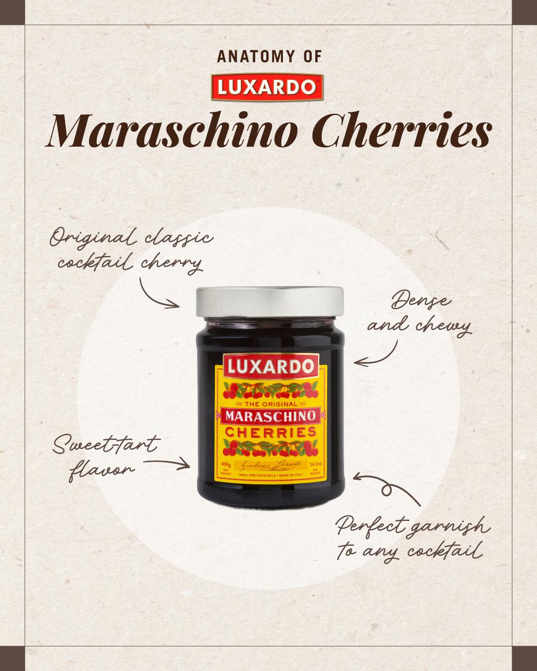 The Finishing Touch ๐ Rich, glossy, and unmistakably Luxardo. Our Maraschino Cherries are crafted to elevate every pour โ from a perfectly stirred Old Fashioned to your favorite after-dinner indulgence. Because the garnish should be just as good as whatโs in the glass.