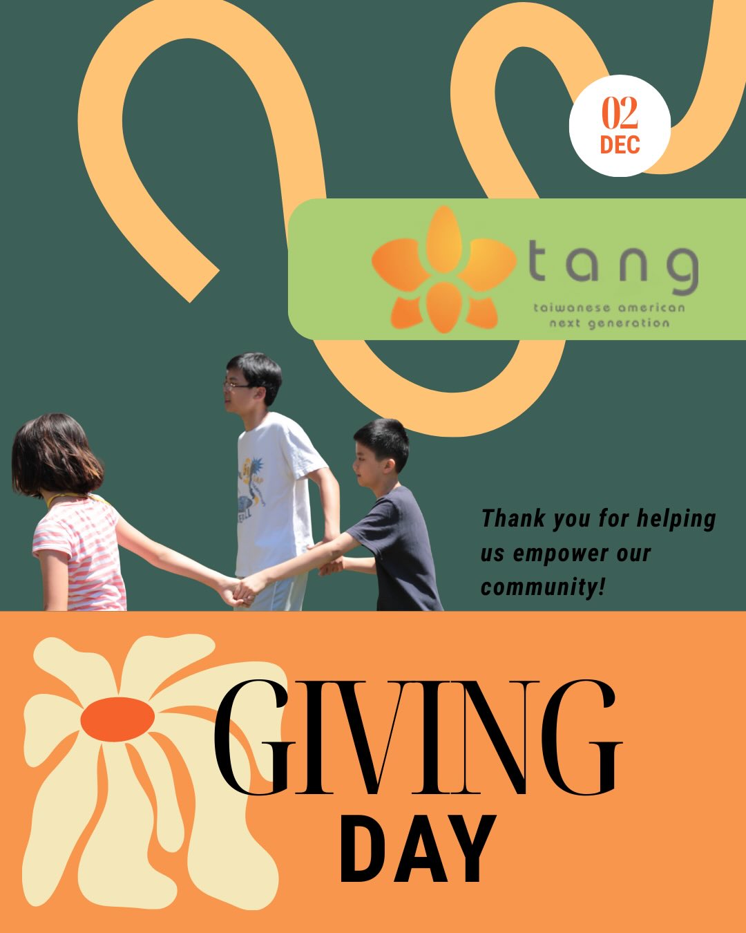 Wondering how you can support TANG and give back to your community this holiday season? For Giving Day 2025, we kindly ask that you consider donating to our organization. If you have any questions, please feel free to DM us or email treasurer@tangeneration.org. Thank you for being with us, your support means the world!